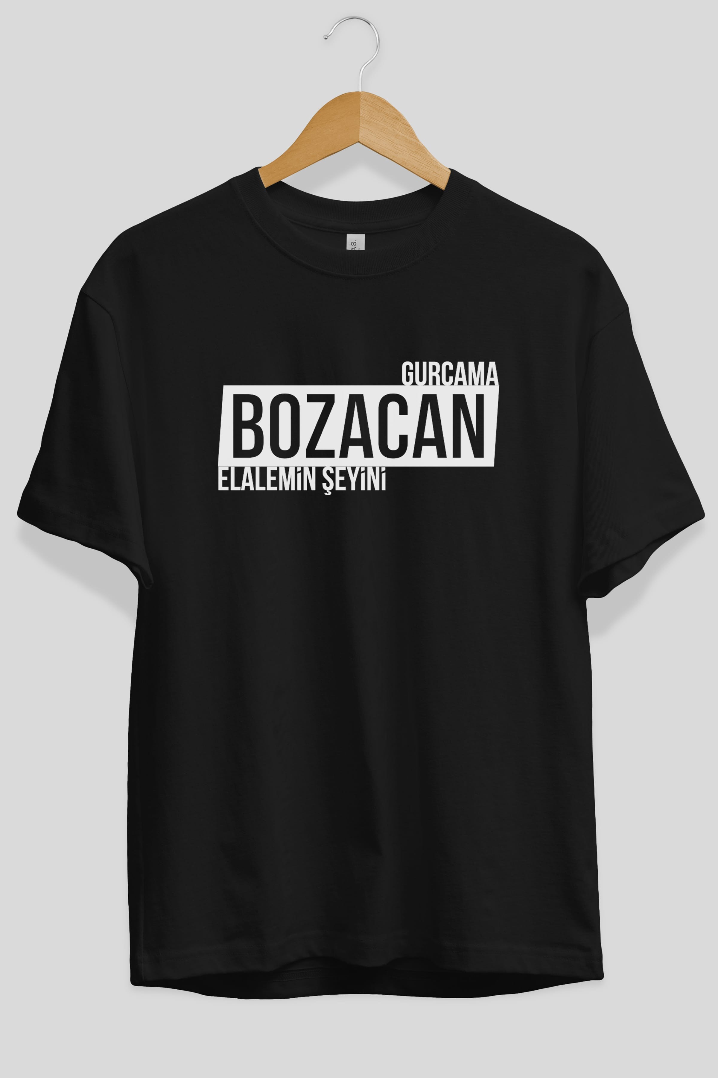 Gurcama Bozacan Elalemin Ön Baskılı Oversize t-shirt %100 pamuk Erkek Kadın Unisex