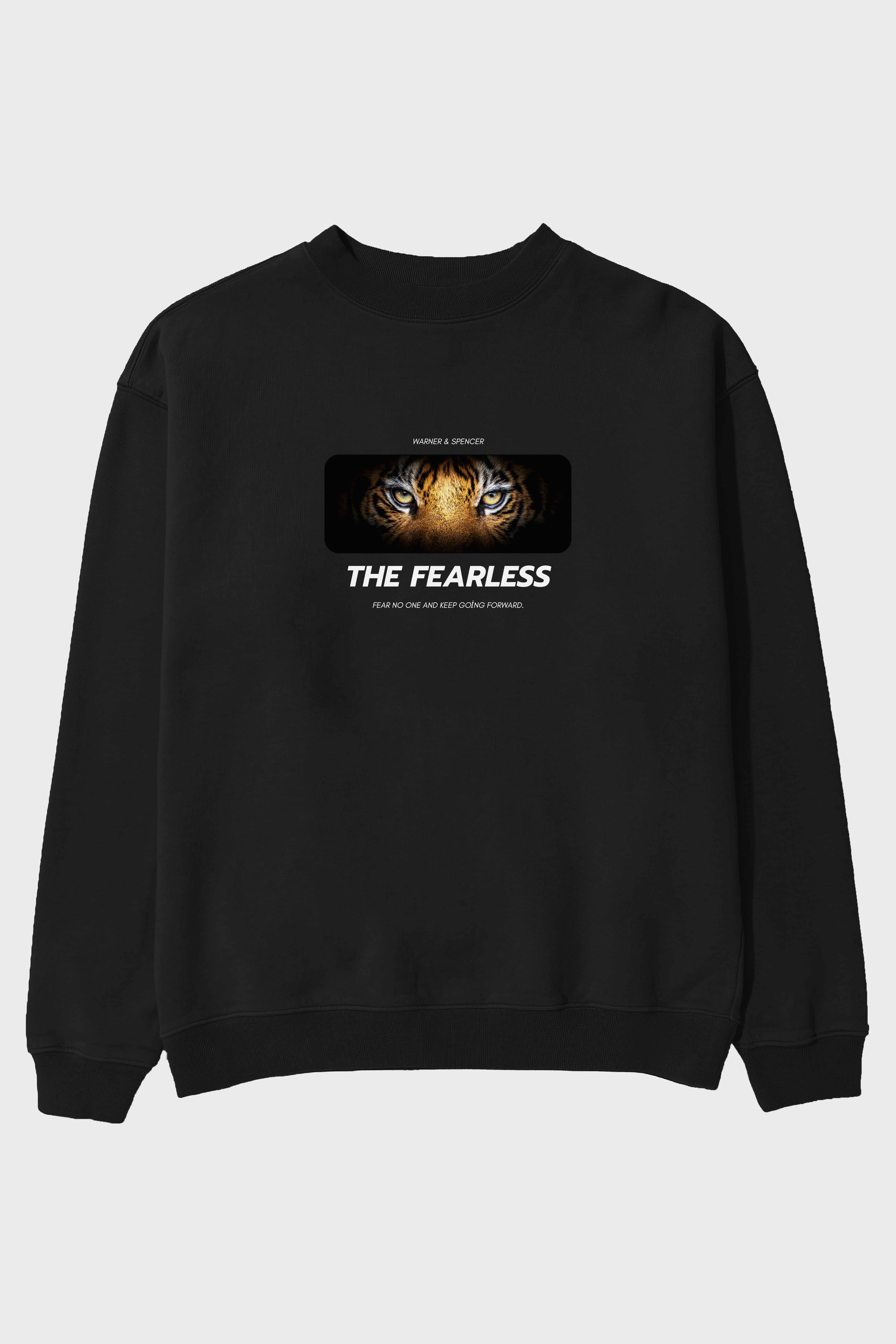 The Fearless Yazılı Ön Baskılı Oversize Sweatshirt Erkek Kadın Unisex