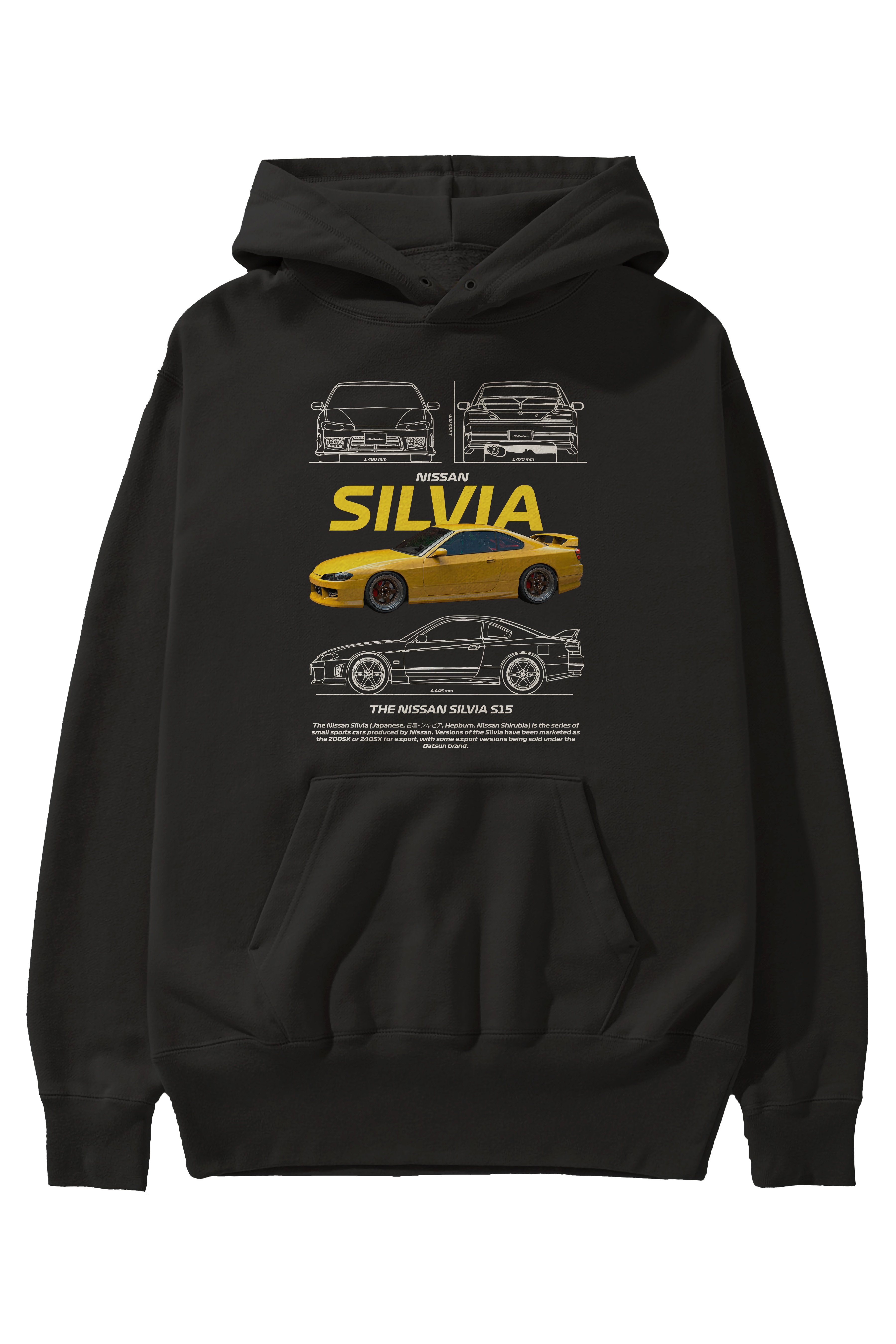 NISSAN SILVIA 1 Ön Baskılı Hoodie Oversize Kapüşonlu Sweatshirt Erkek Kadın Unisex