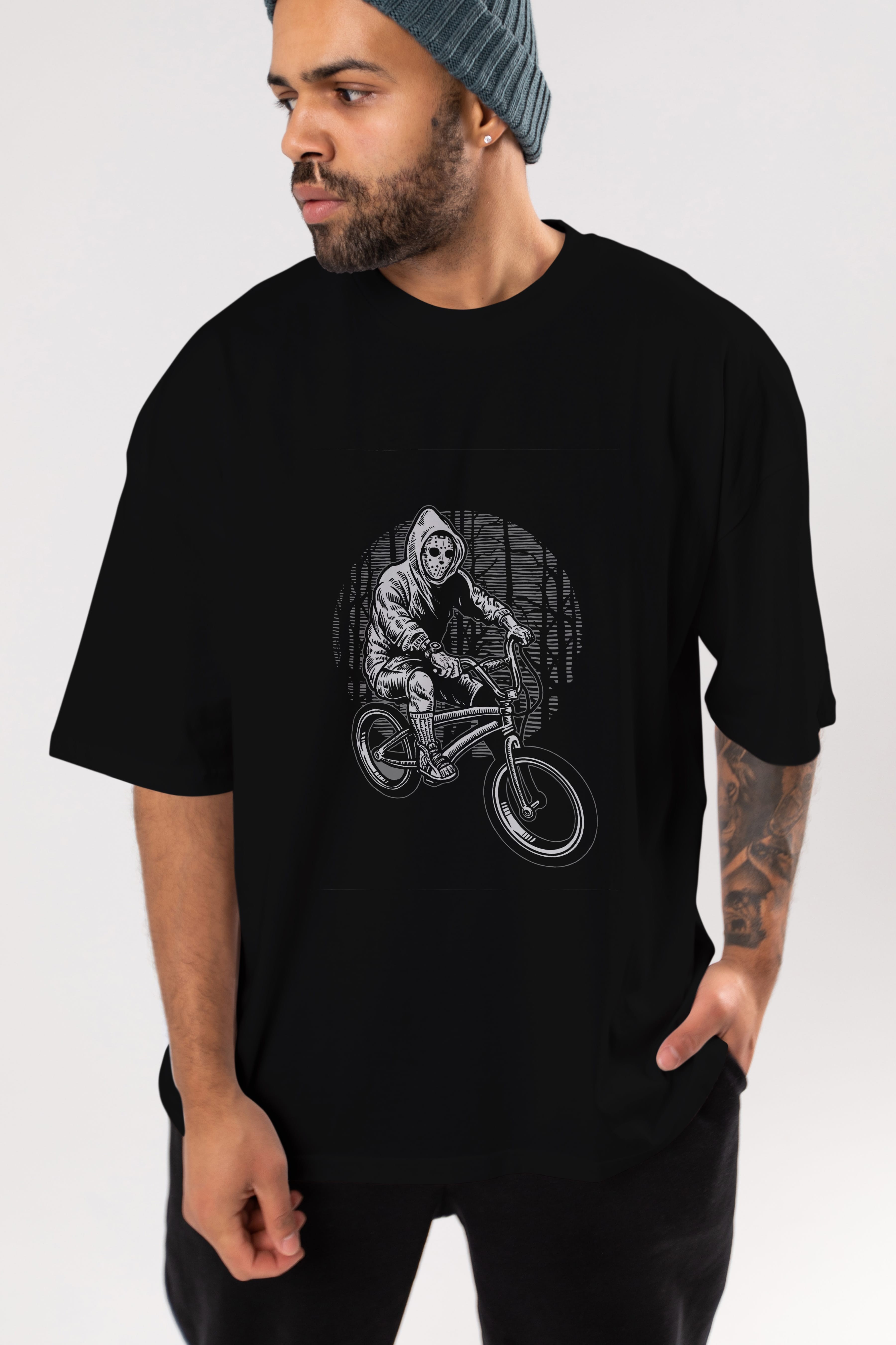 Ride Bike To Kill Ön Baskılı Oversize t-shirt Erkek Kadın Unisex %100 Pamuk tişort