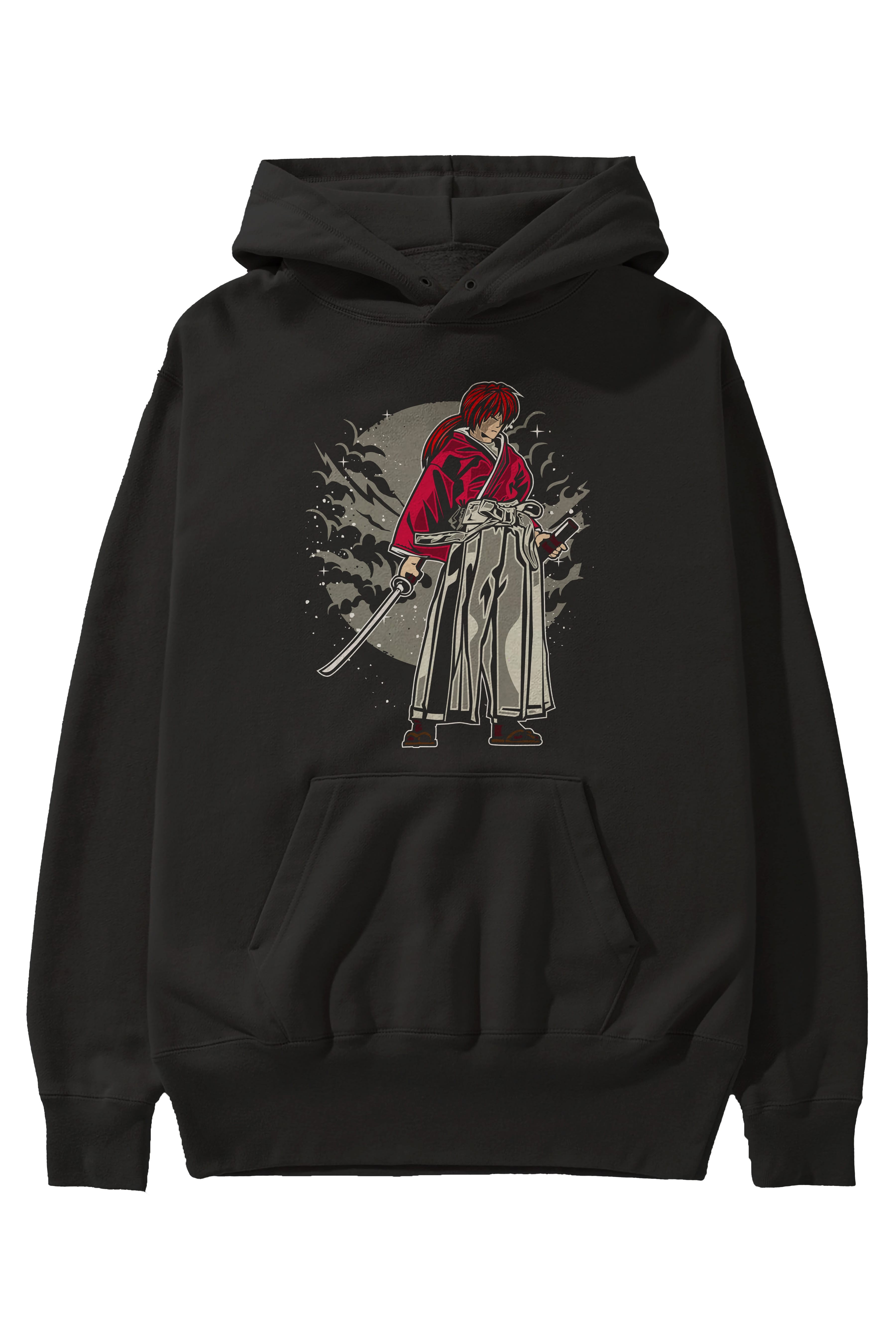 kenshin Ön Baskılı Hoodie Oversize Kapüşonlu Sweatshirt Erkek Kadın Unisex