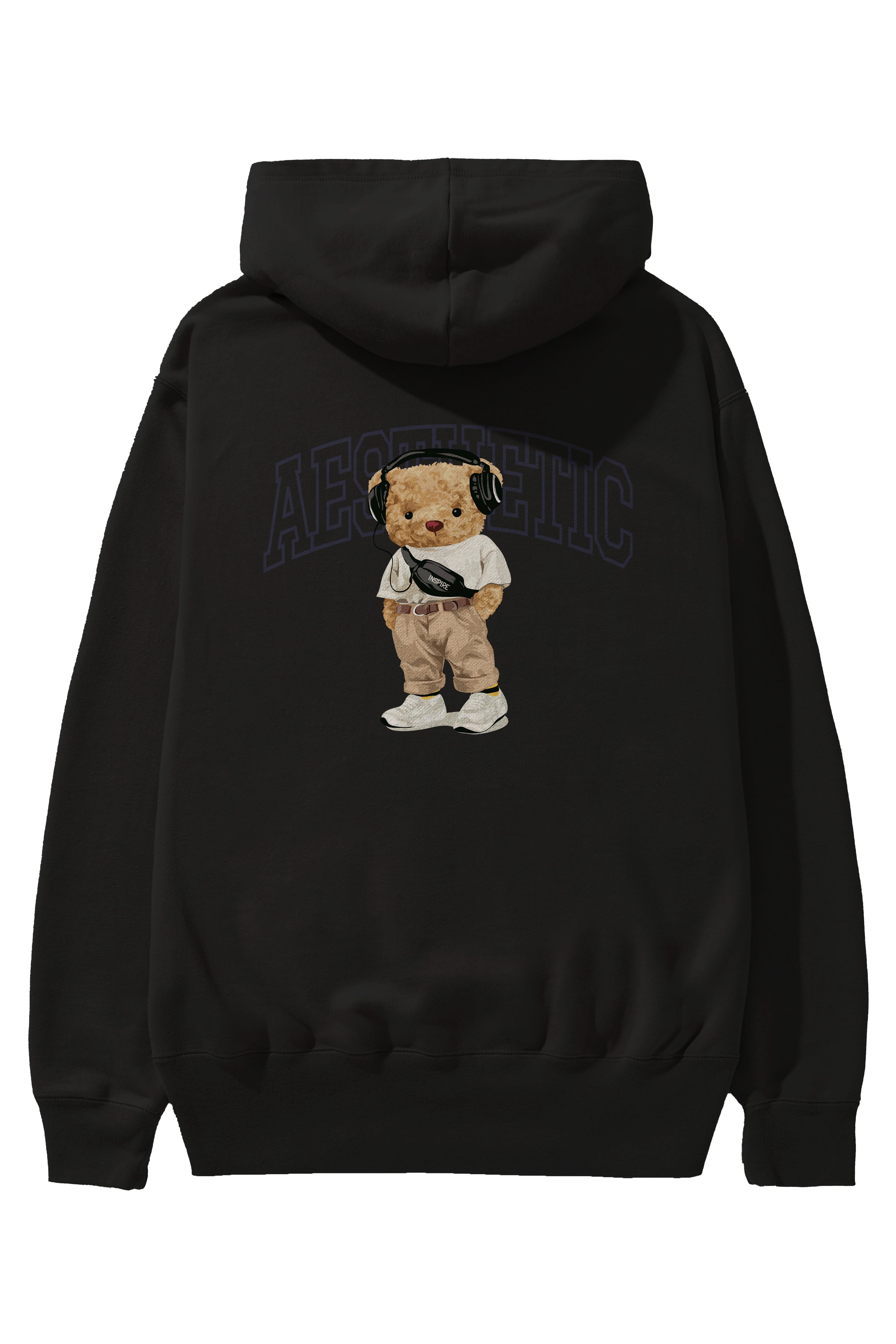 Teddy Bear Aesthetıc Arka Baskılı Hoodie Oversize Kapüşonlu Sweatshirt Erkek Kadın Unisex