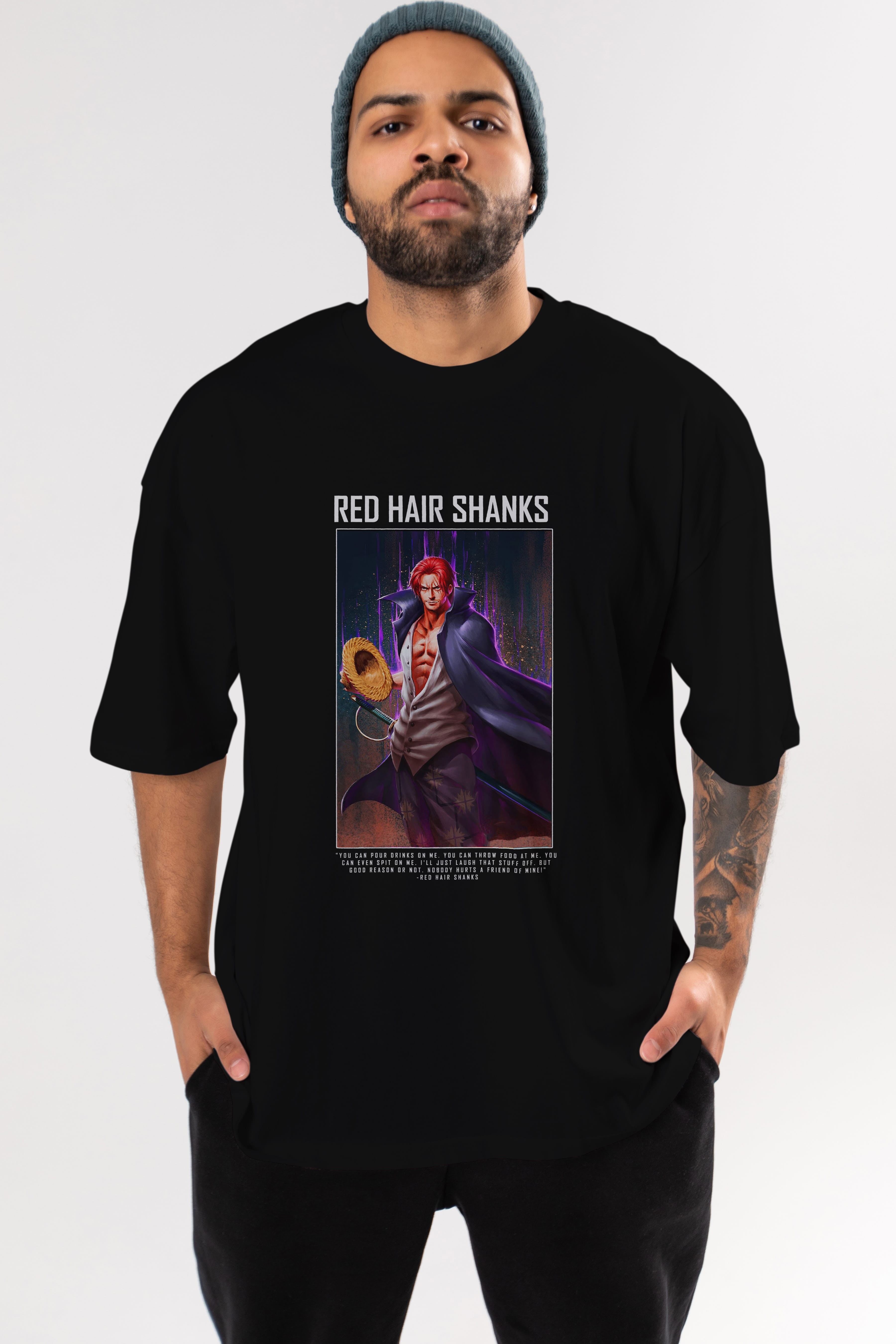 Shanks Anime Ön Baskılı Oversize t-shirt Erkek Kadın Unisex