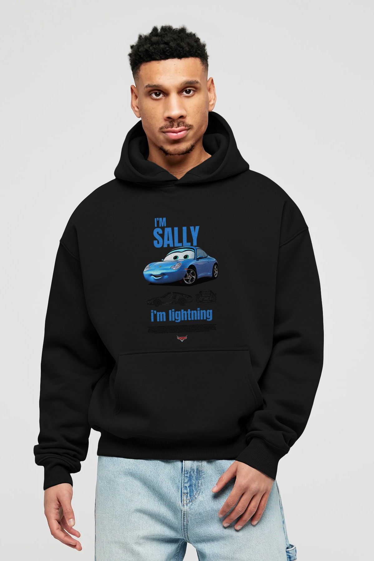 i am SALLY , i am lightning Ön Baskılı Hoodie Oversize Kapüşonlu Sweatshirt Erkek Kadın Unisex