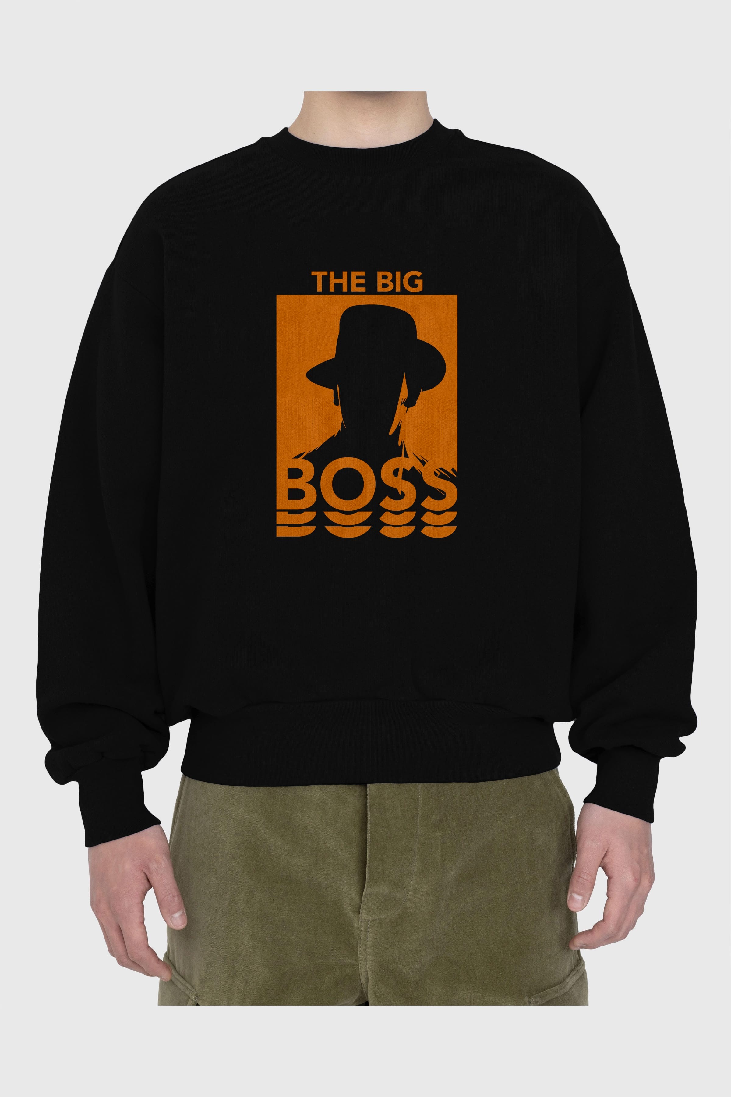 The Big Boss Ön Baskılı Oversize Sweatshirt Erkek Kadın Unisex