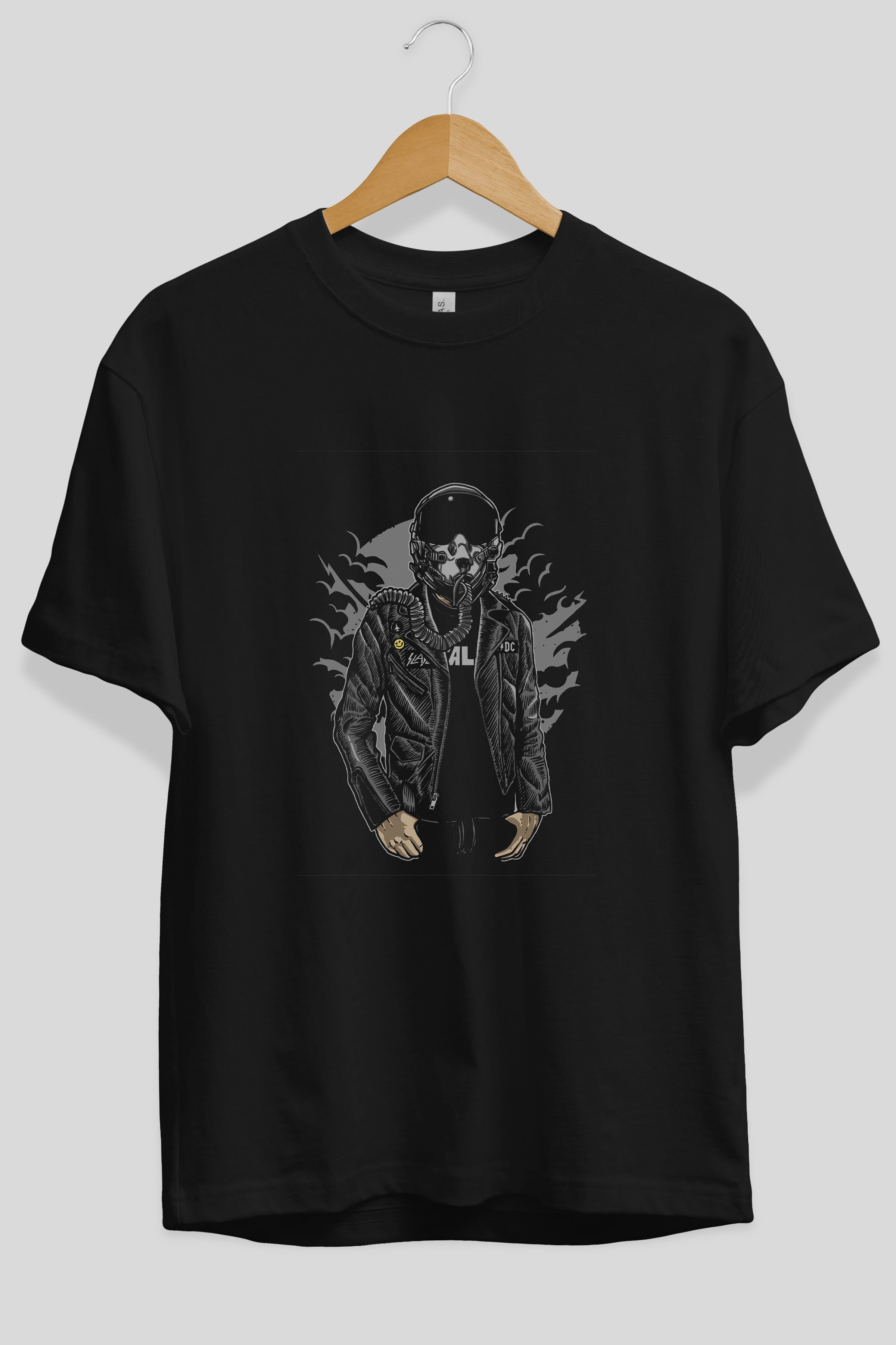 Sky Fighter Ön Baskılı Oversize t-shirt Erkek Kadın Unisex %100 Pamuk tişort
