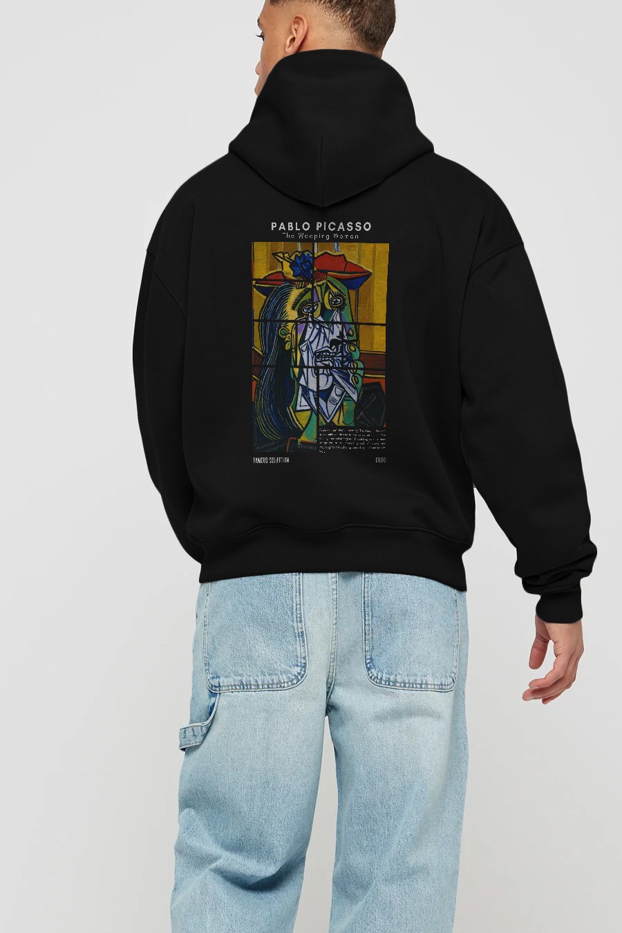 Pablo Picasso Arka Baskılı Hoodie Oversize Kapüşonlu Sweatshirt Erkek Kadın