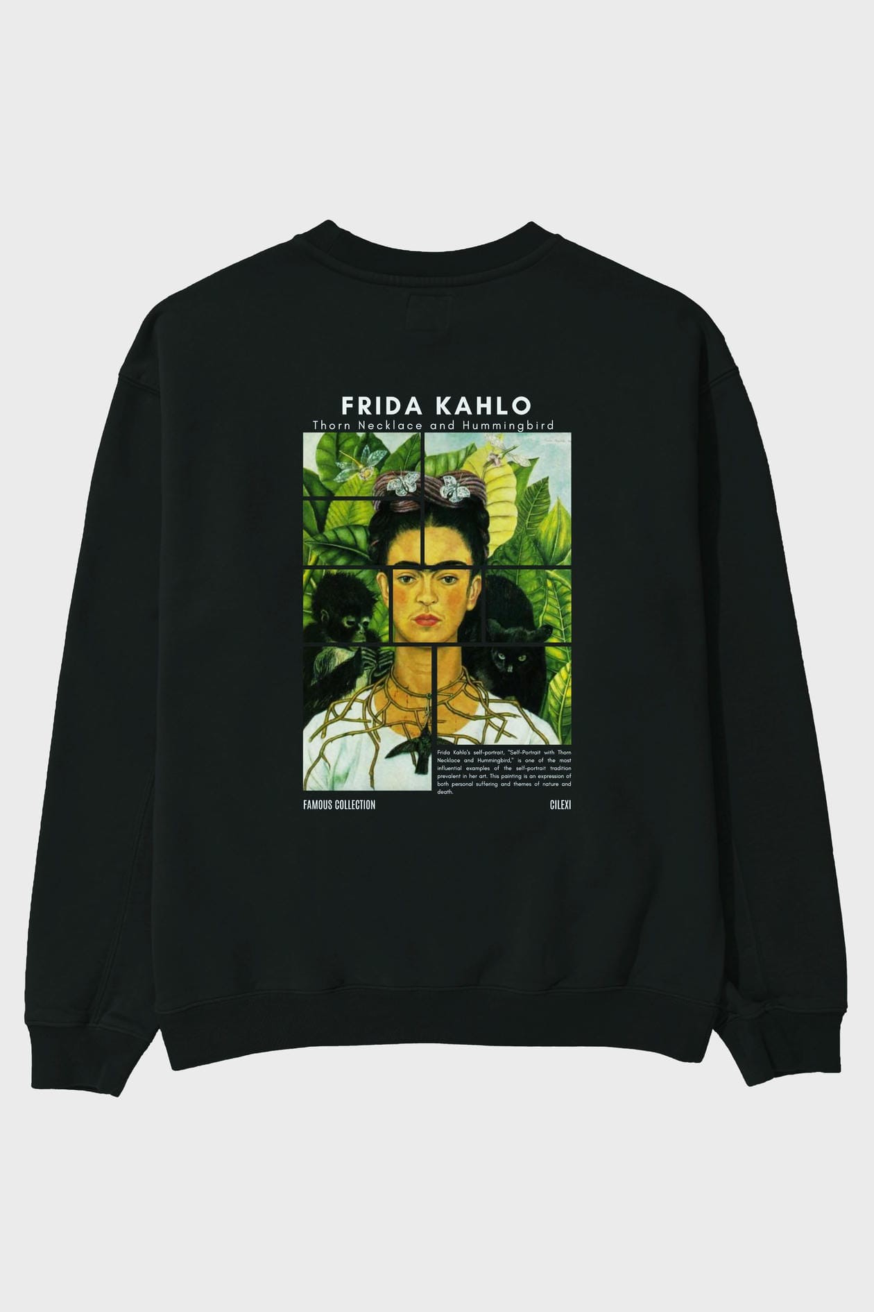 Frida Kahlo Arka Baskılı Oversize Sweatshirt Erkek Kadın Unisex