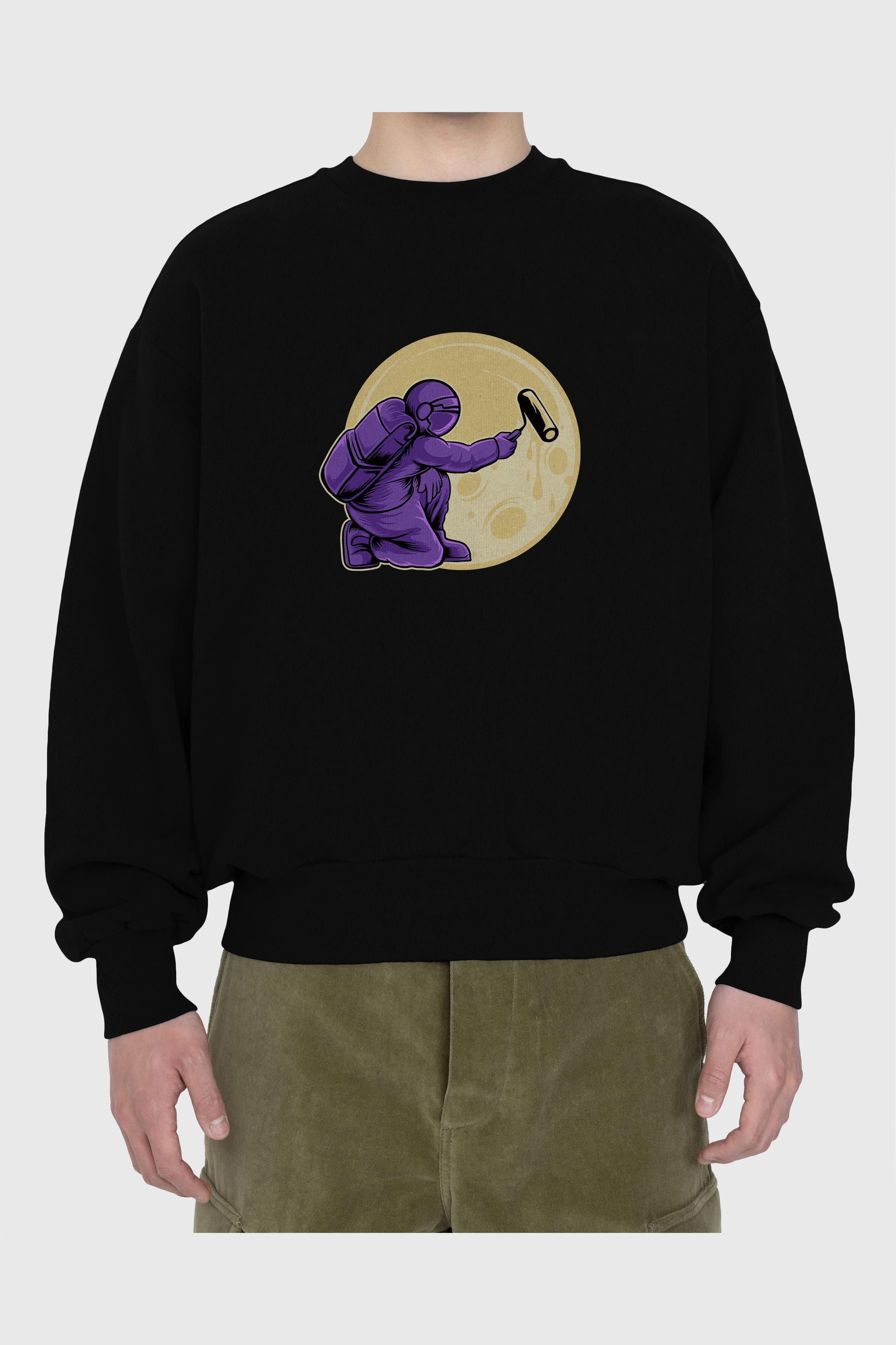 Astropaint Ön Baskılı Oversize Sweatshirt Erkek Kadın Unisex