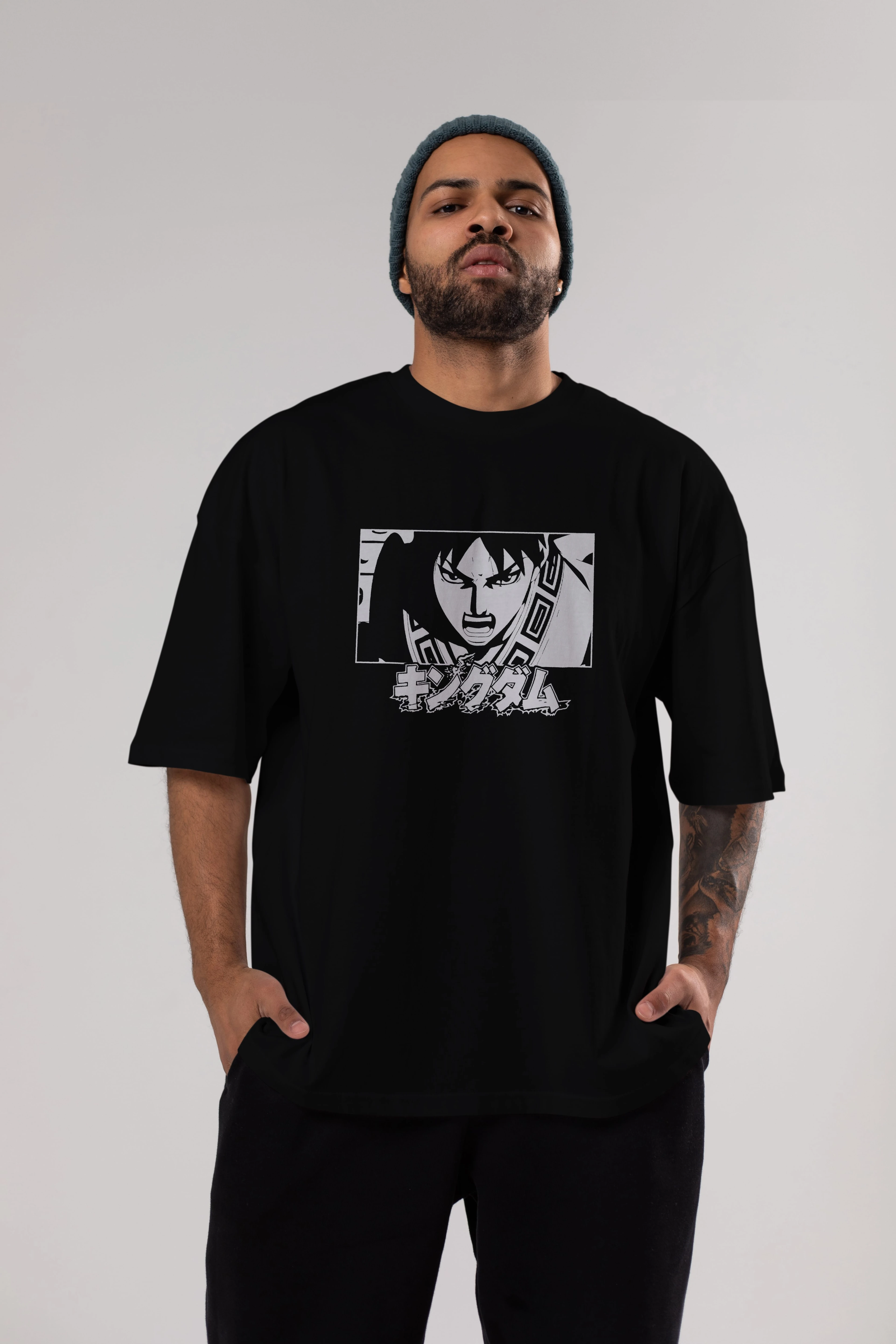 Xin 1 Anime Ön Baskılı Oversize t-shirt %100 pamuk Erkek Kadın Unisex