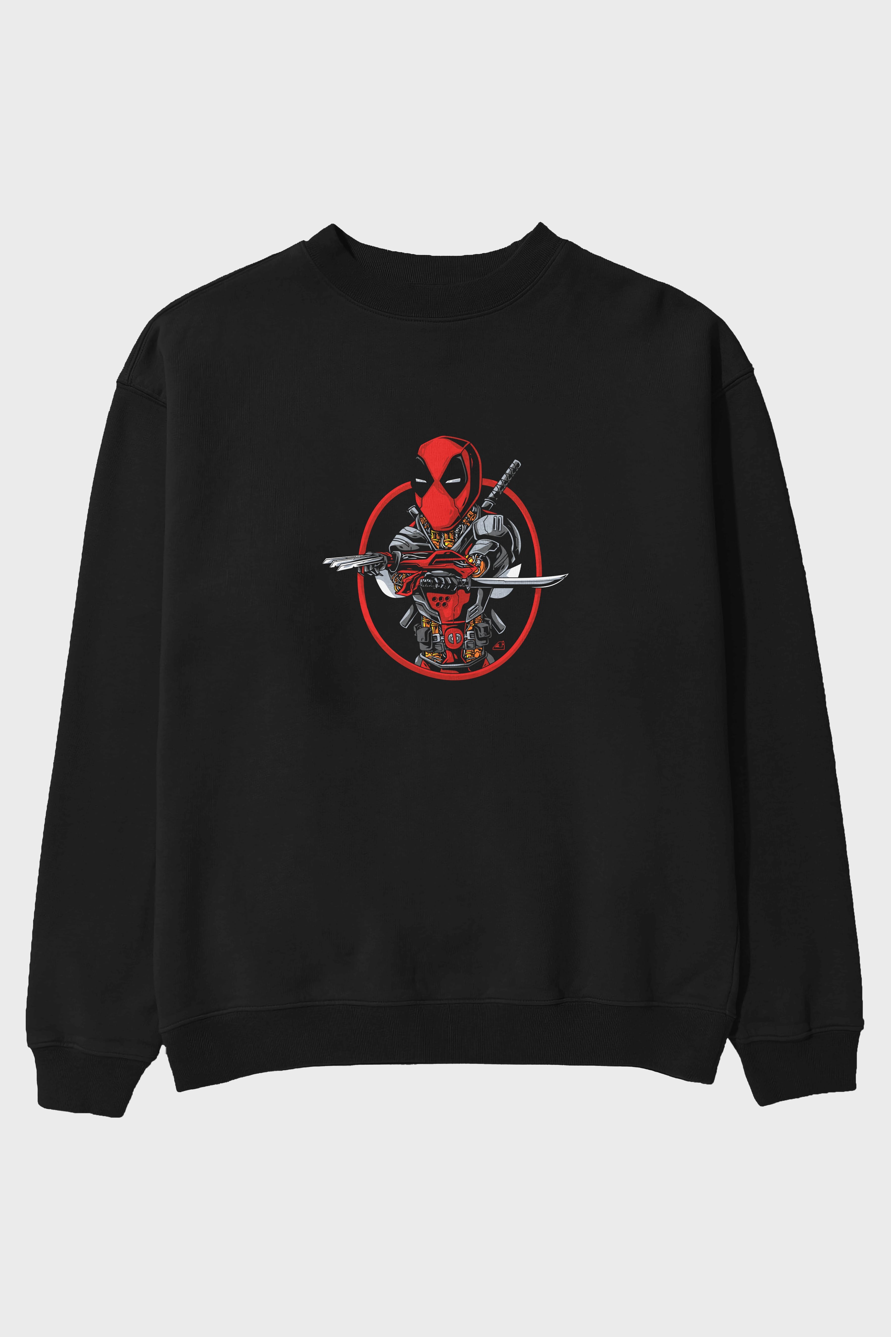 Deadpool (5) Ön Baskılı Oversize Sweatshirt Erkek Kadın Unisex