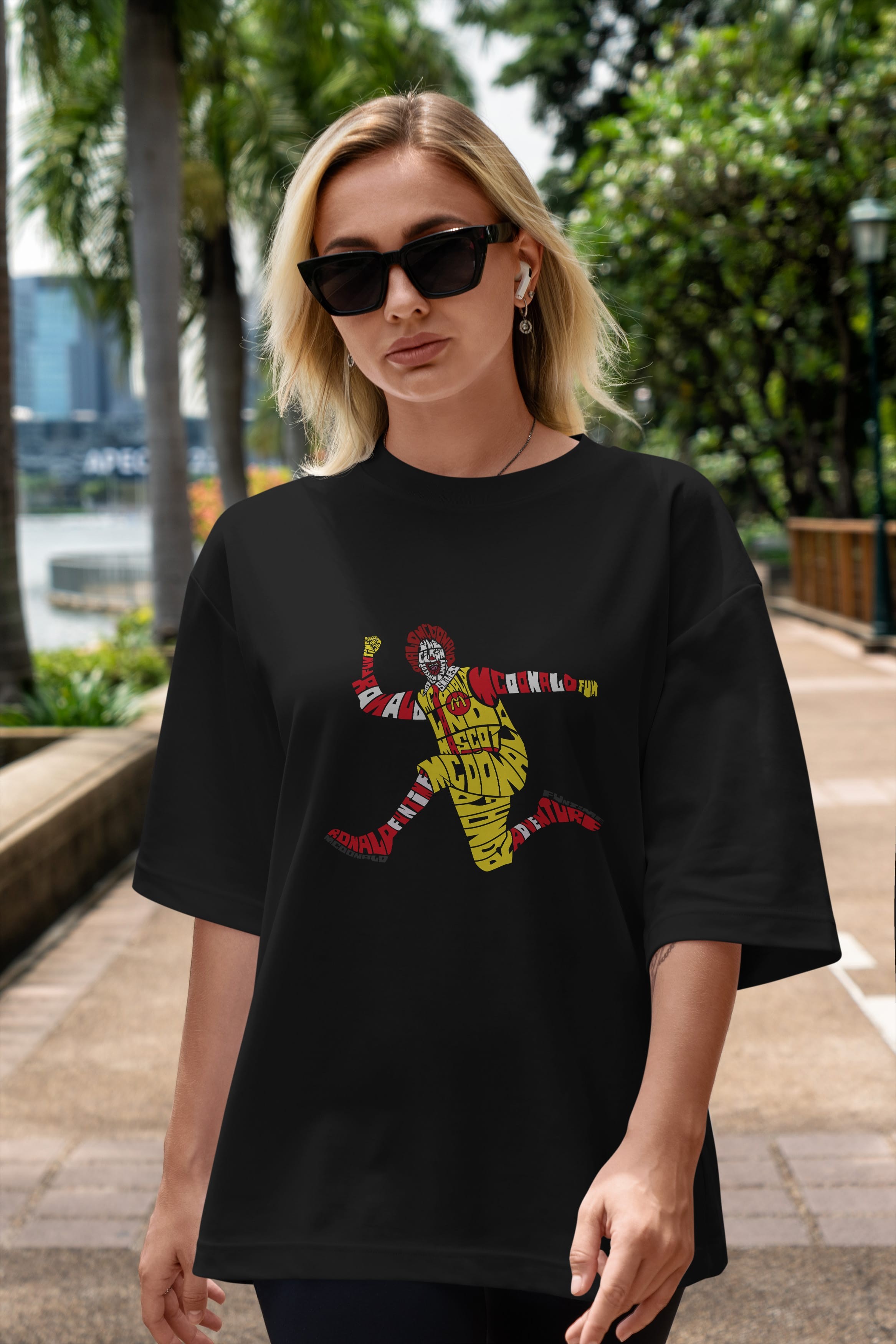 Ronald Mcdonald Ön Baskılı Oversize t-shirt %100 pamuk Erkek Kadın Unisex