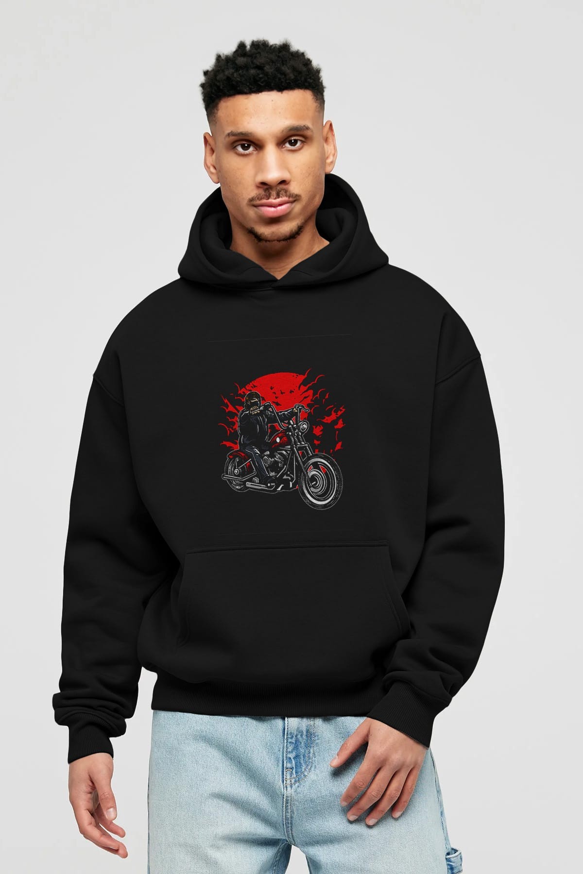 Zombie Slayer Ön Baskılı Hoodie Oversize Kapüşonlu Sweatshirt Erkek Kadın Unisex