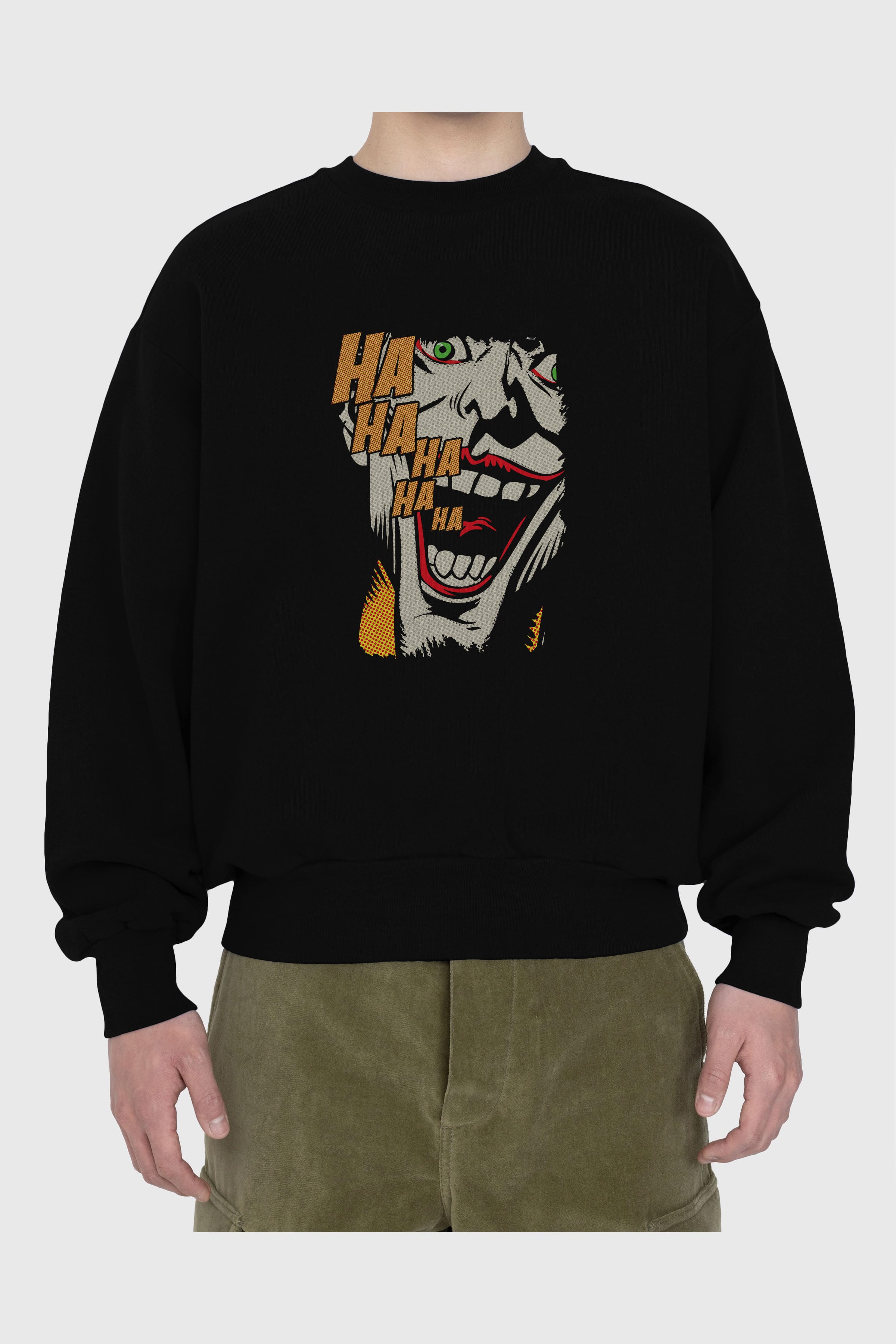 Joker (7) Ön Baskılı Oversize Sweatshirt Erkek Kadın Unisex