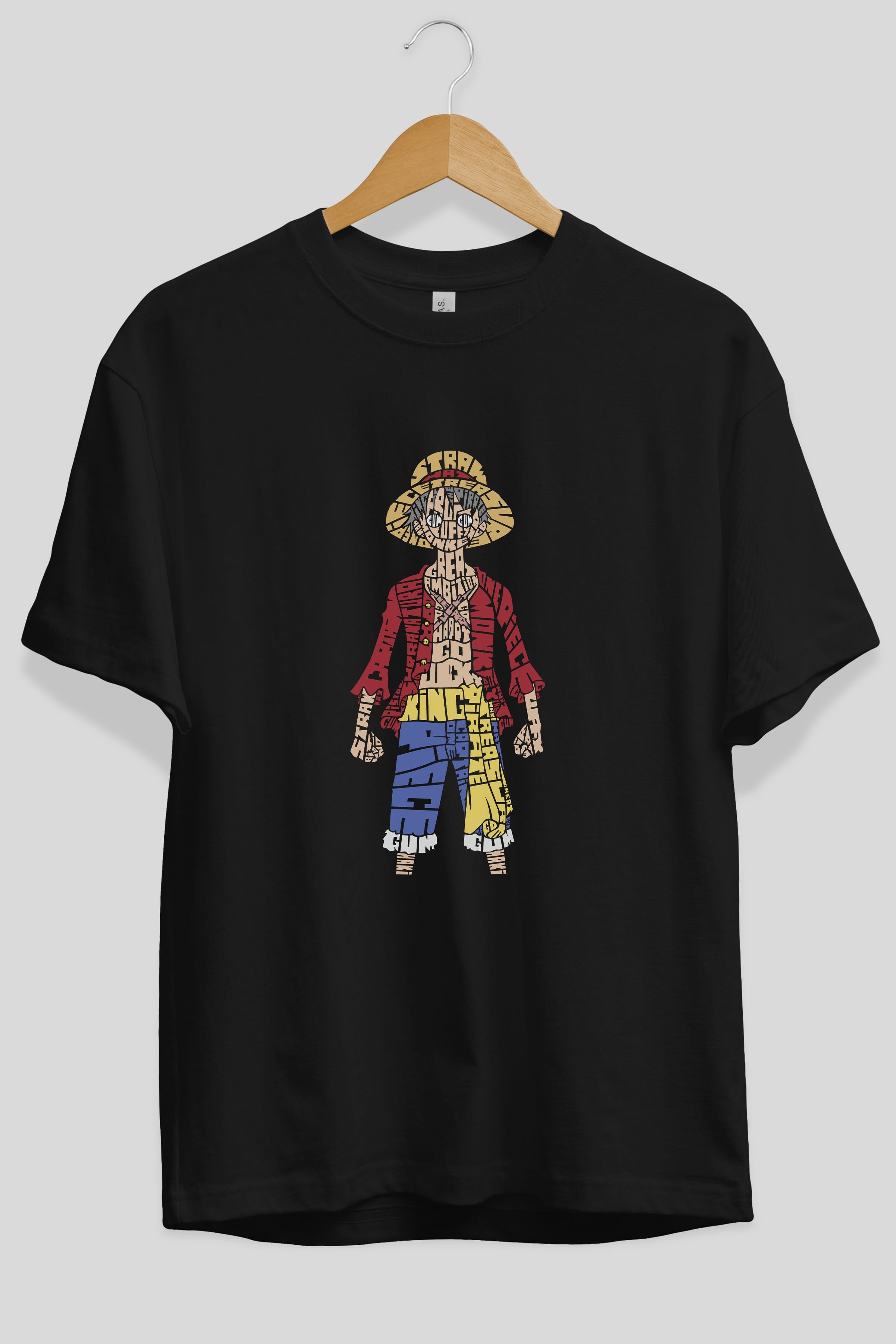 One Piece Ön Baskılı Oversize t-shirt %100 pamuk Erkek Kadın Unisex