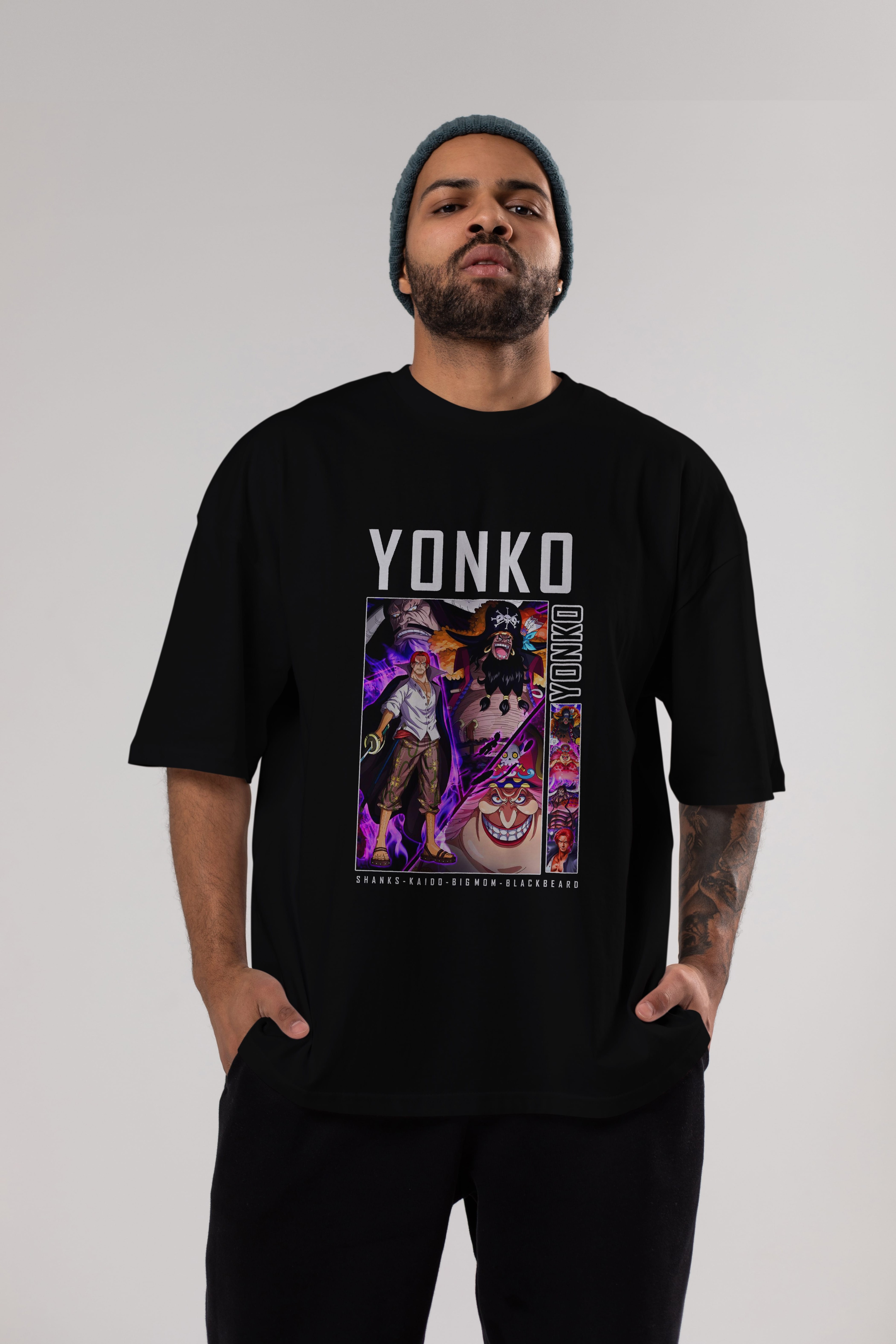 Yonko Anime Ön Baskılı Oversize t-shirt Erkek Kadın Unisex