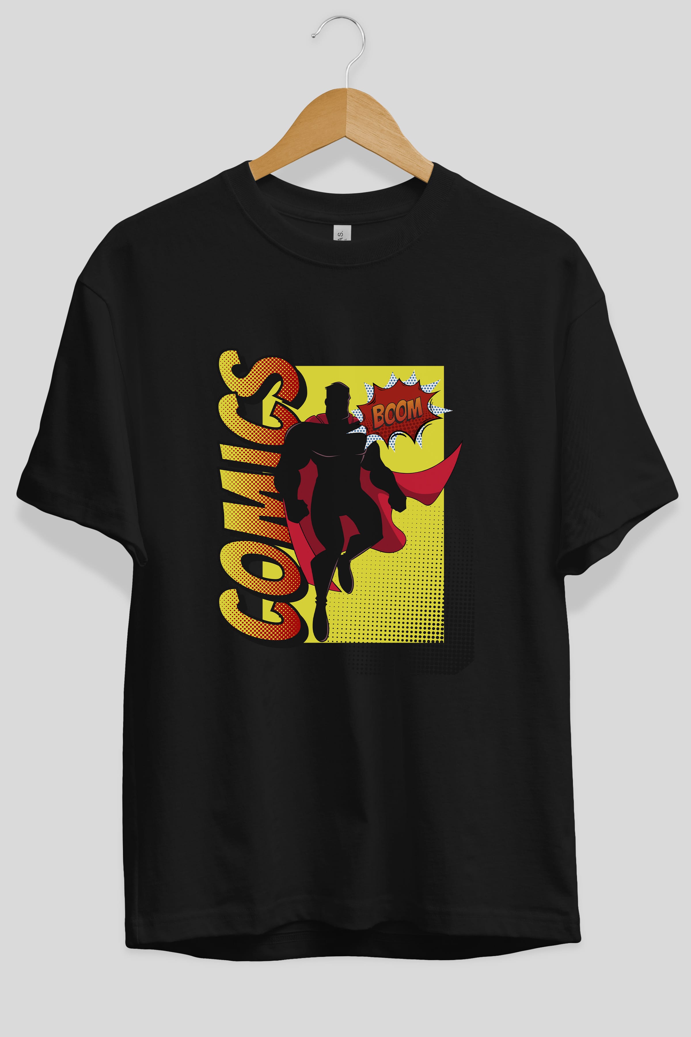 Comics Boom Ön Baskılı Oversize t-shirt Erkek Kadın Unisex