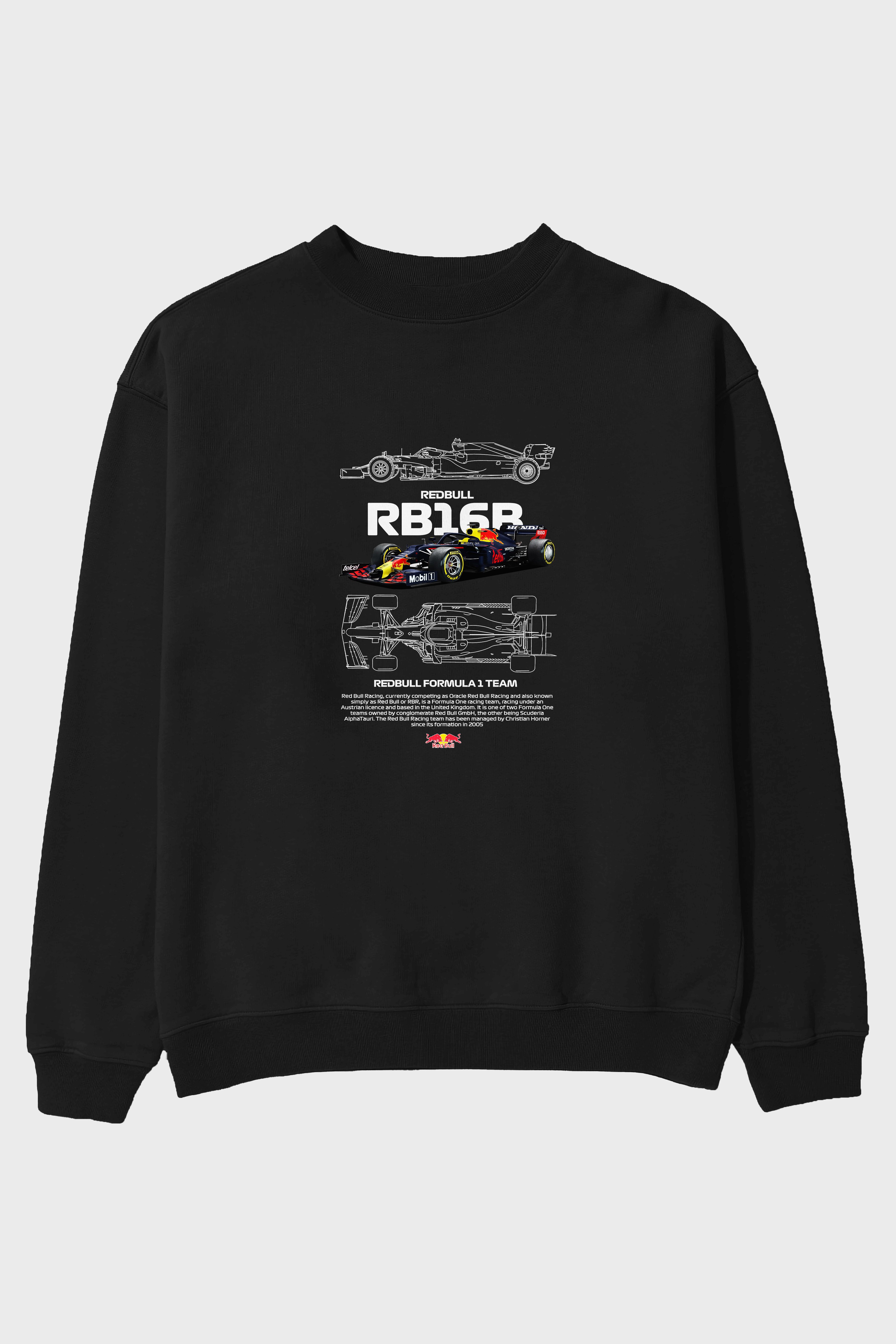 RED BULL RACING FORMULA 1 TEAM Ön Baskılı Anime Oversize Sweatshirt Erkek Kadın Unisex