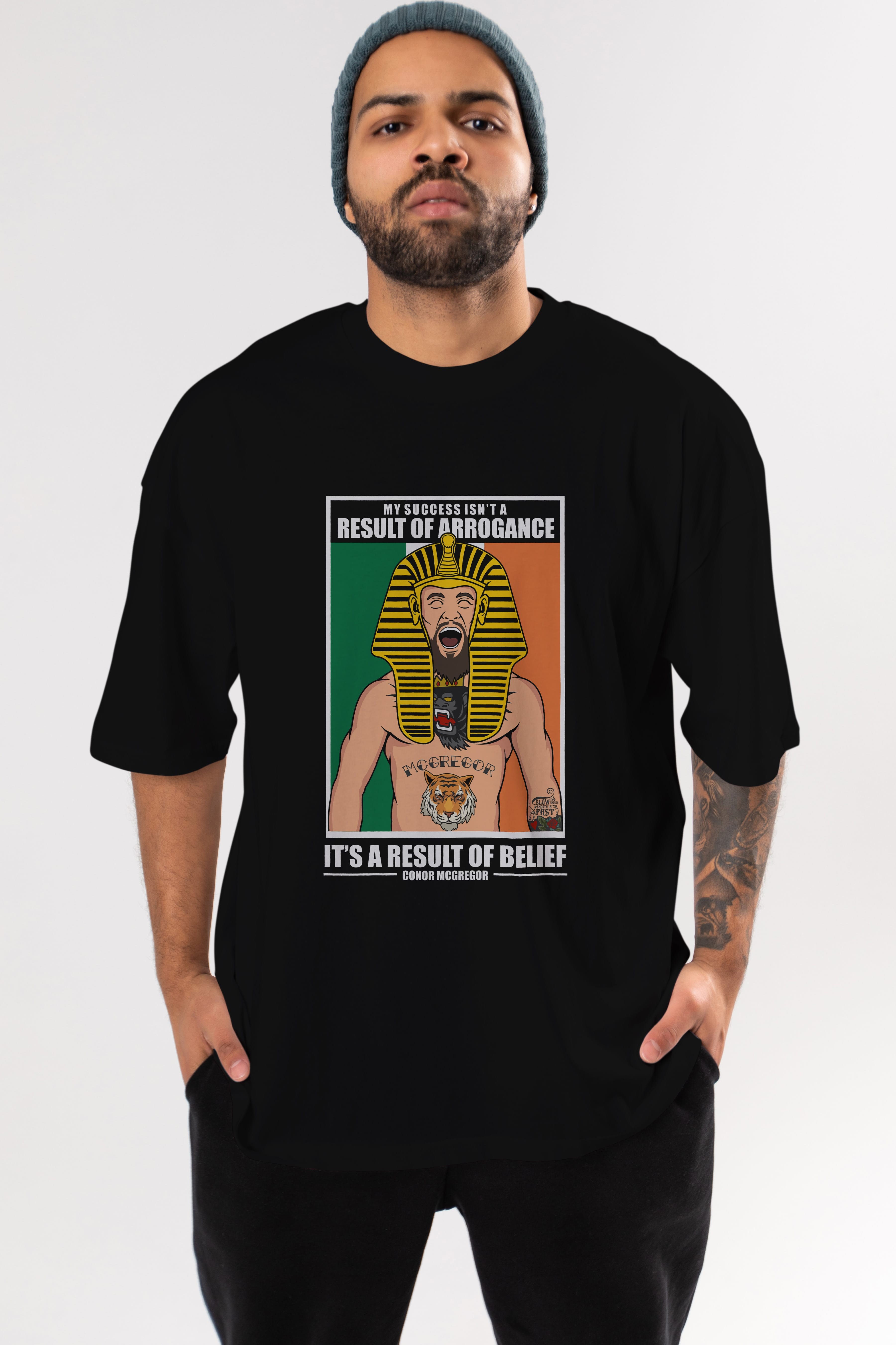 McGregor Pharaoh Ön Baskılı Oversize t-shirt Erkek Kadın Unisex %100 Pamuk tişort