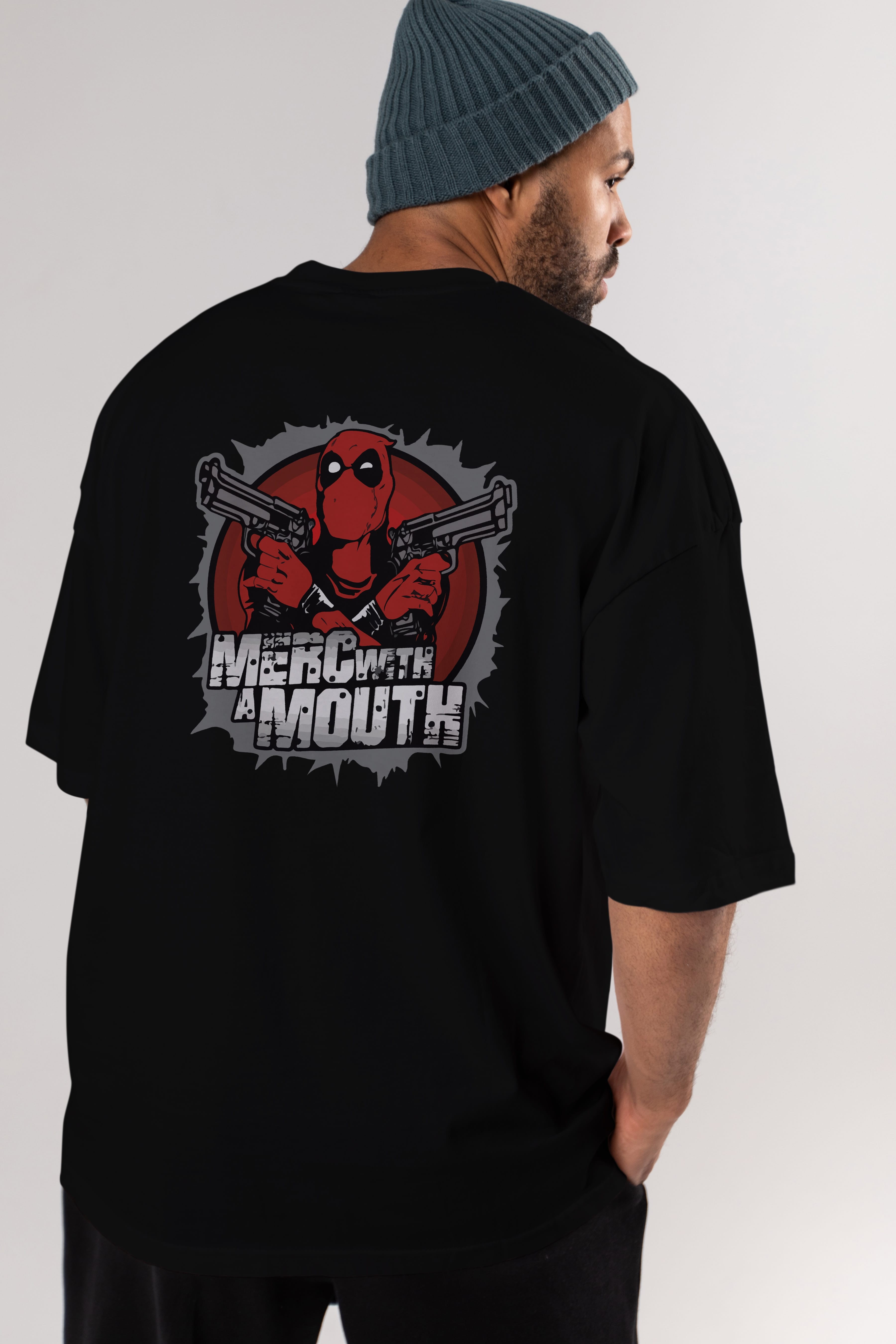 Deadpool (13) Arka Baskılı Oversize t-shirt Erkek Kadın Unisex %100 Pamuk Bisiklet Yaka tişort