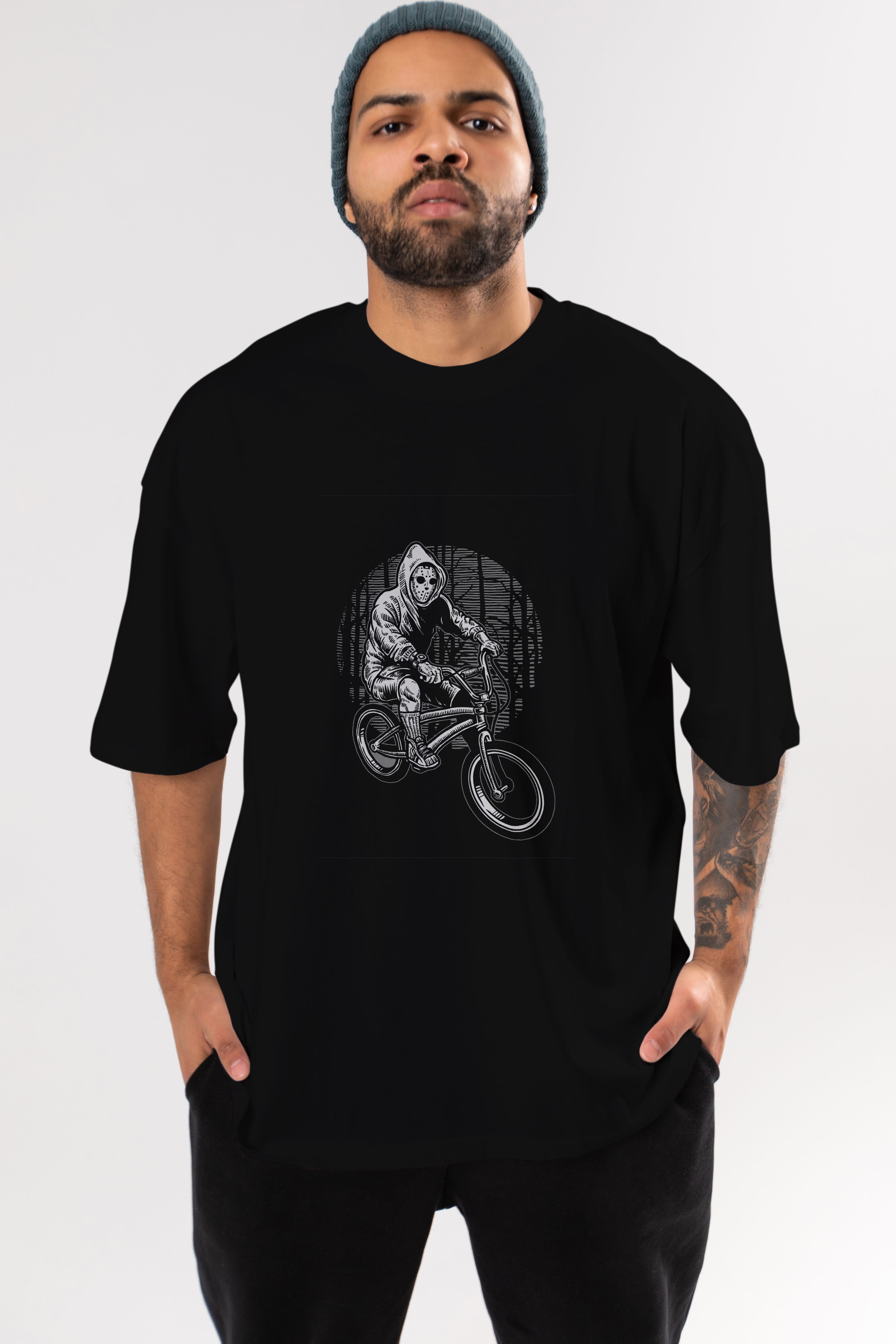 Ride Bike To Kill Ön Baskılı Oversize t-shirt Erkek Kadın Unisex %100 Pamuk tişort