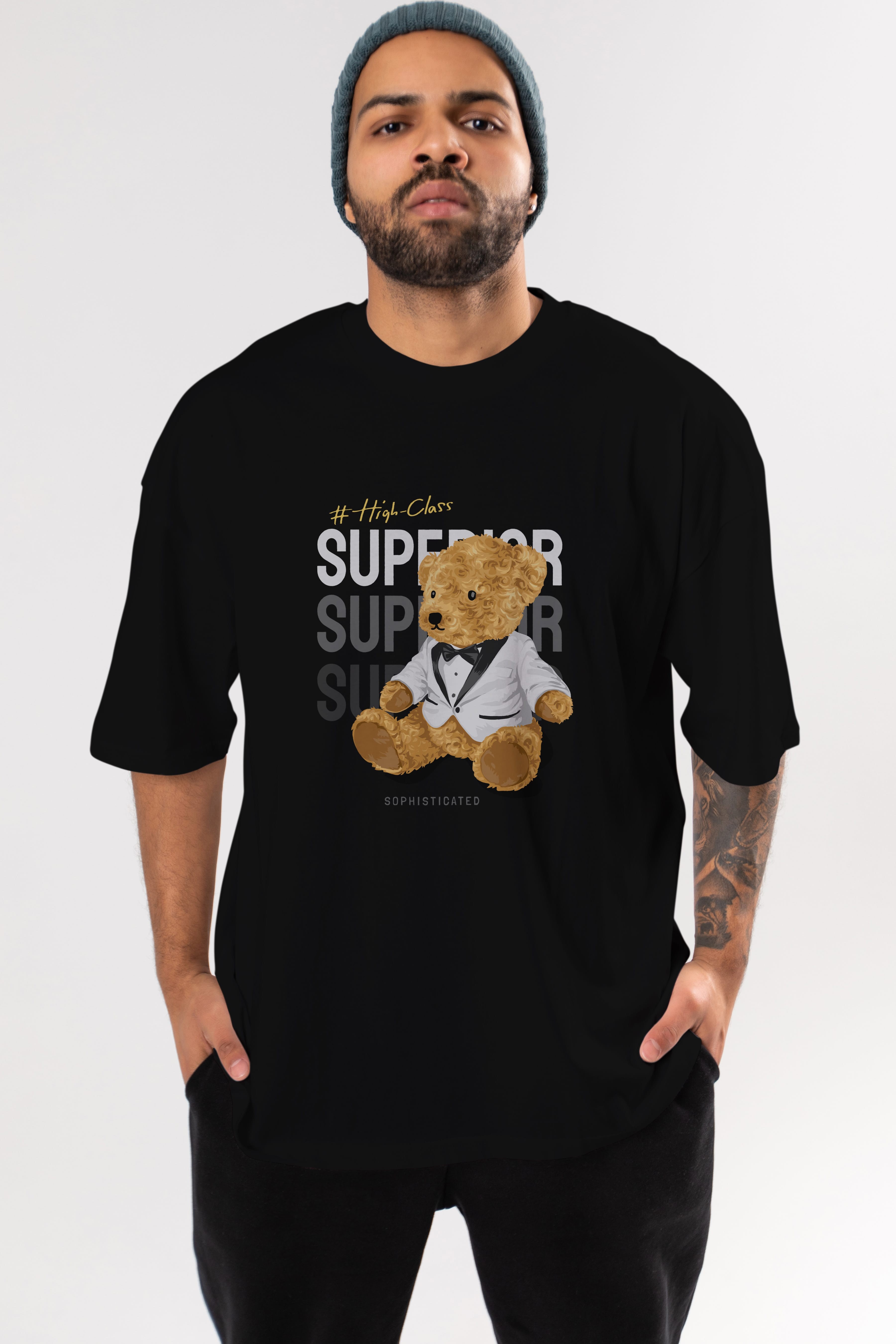 Teddy Bear Superior Ön Baskılı Oversize t-shirt Erkek Kadın Unisex %100 Pamuk
