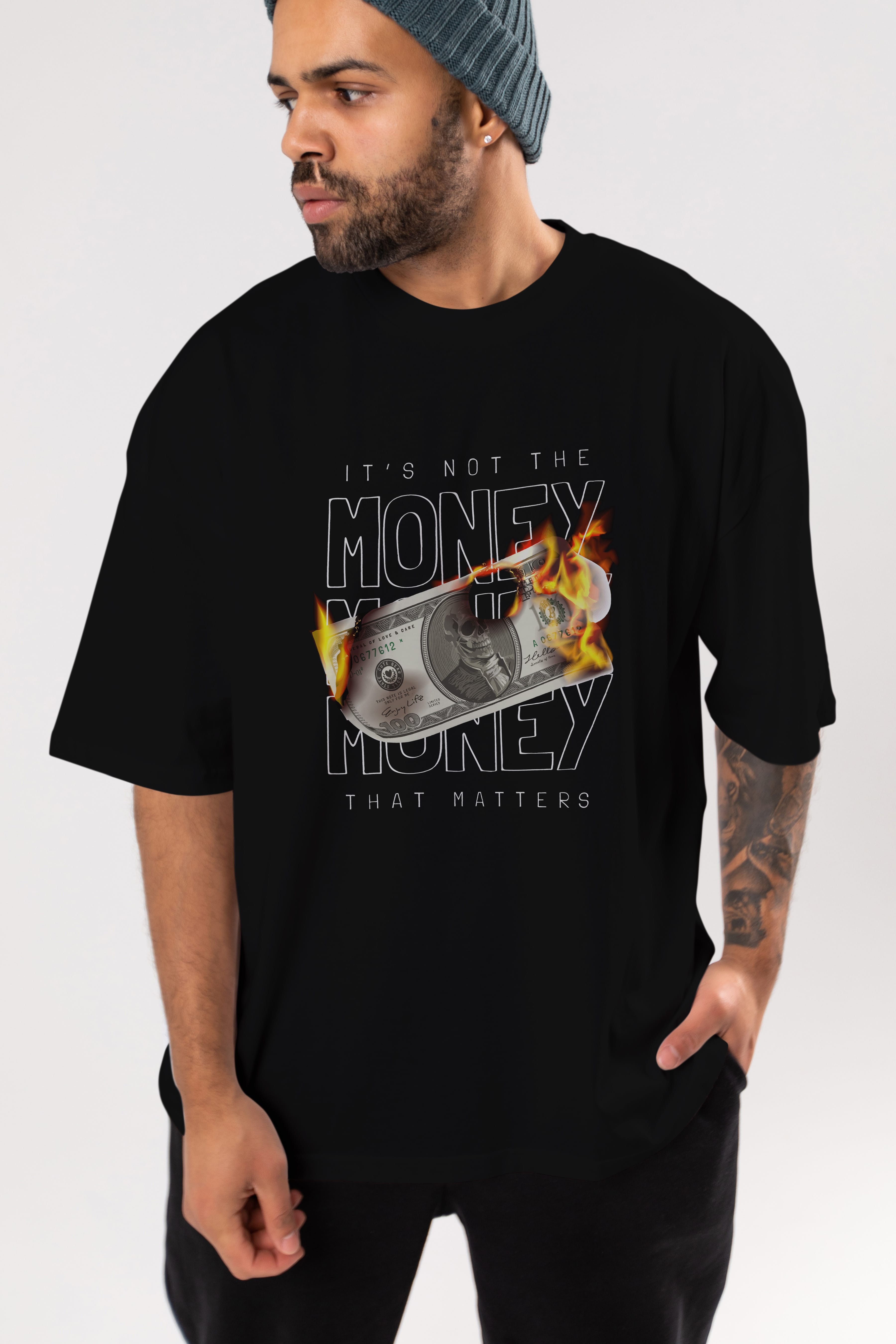 Teddy Bear Its Not The Money Ön Baskılı Oversize t-shirt Erkek Kadın Unisex %100 Pamuk