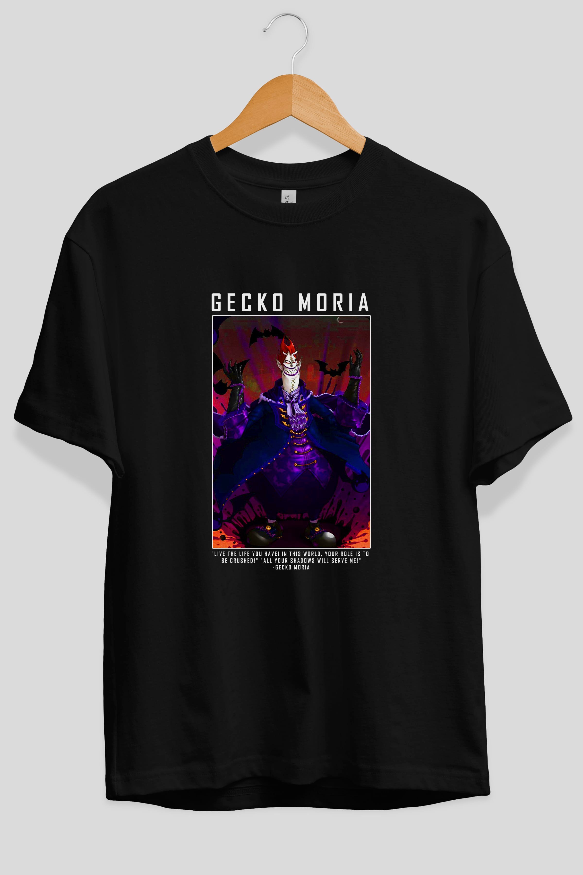 Gecko Moria Anime Ön Baskılı Oversize t-shirt Erkek Kadın Unisex