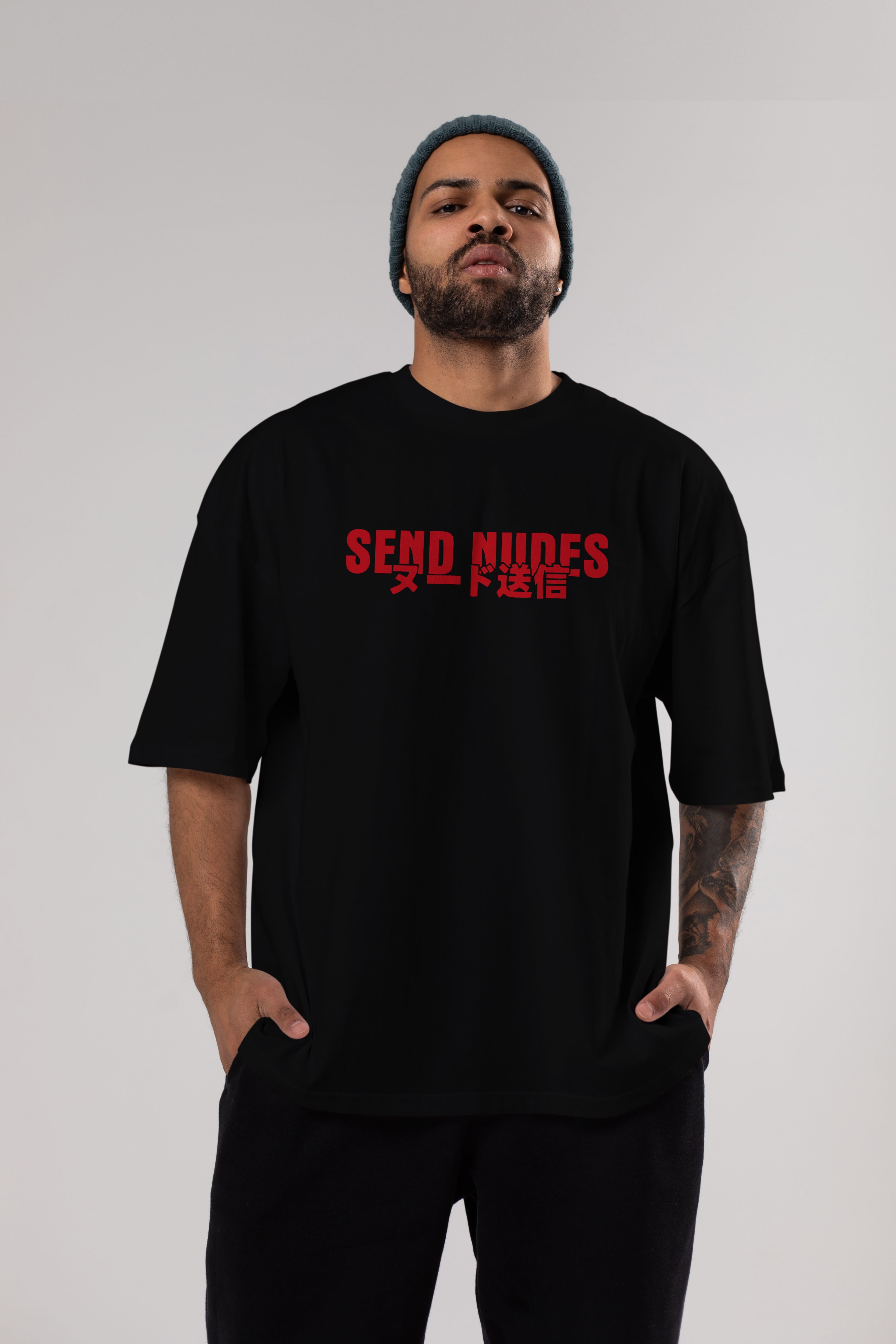 Send Nudes Ön Baskılı Oversize t-shirt %100 pamuk Erkek Kadın Unisex