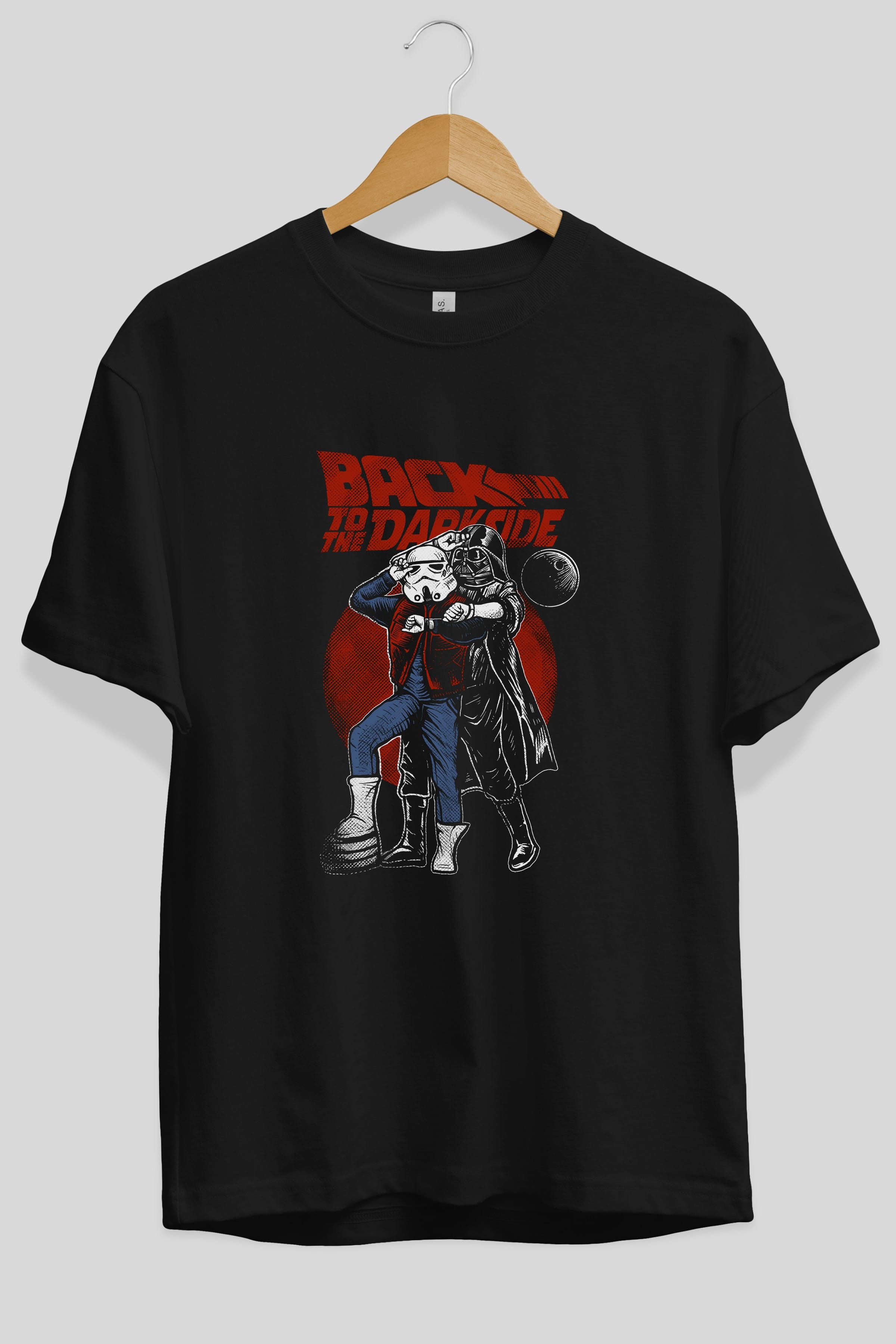 Back To The Darkside Ön Baskılı Oversize t-shirt Erkek Kadın Unisex %100 Pamuk tişort