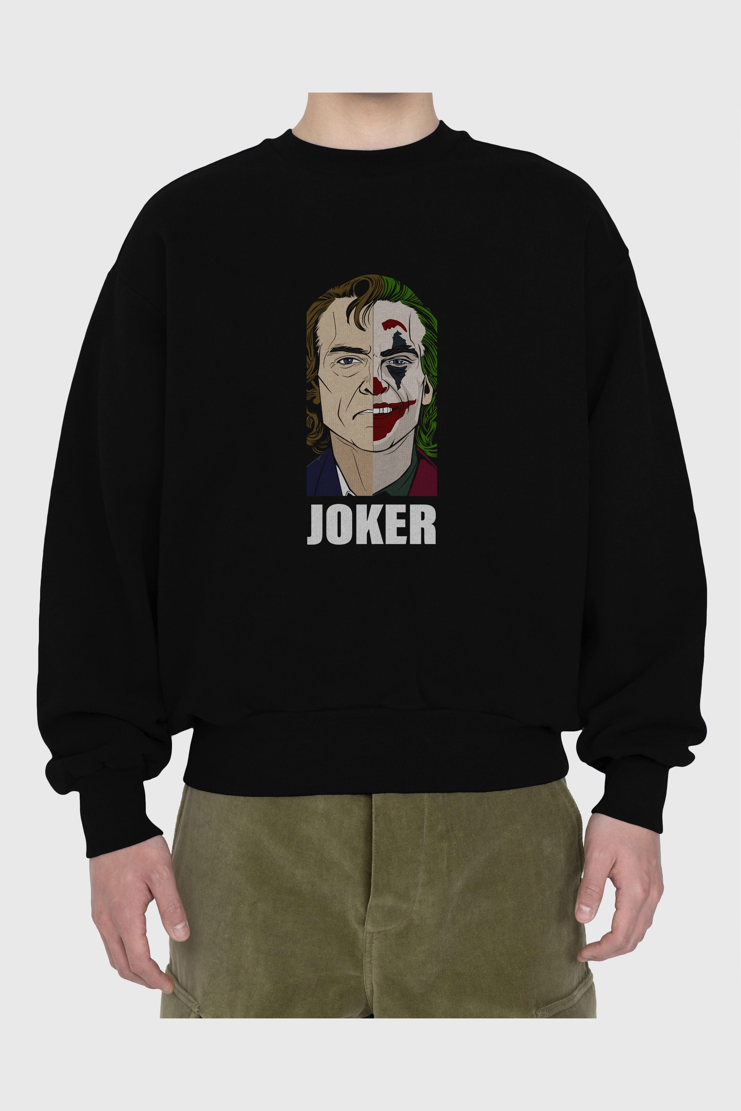 Joker (8) Ön Baskılı Oversize Sweatshirt Erkek Kadın Unisex