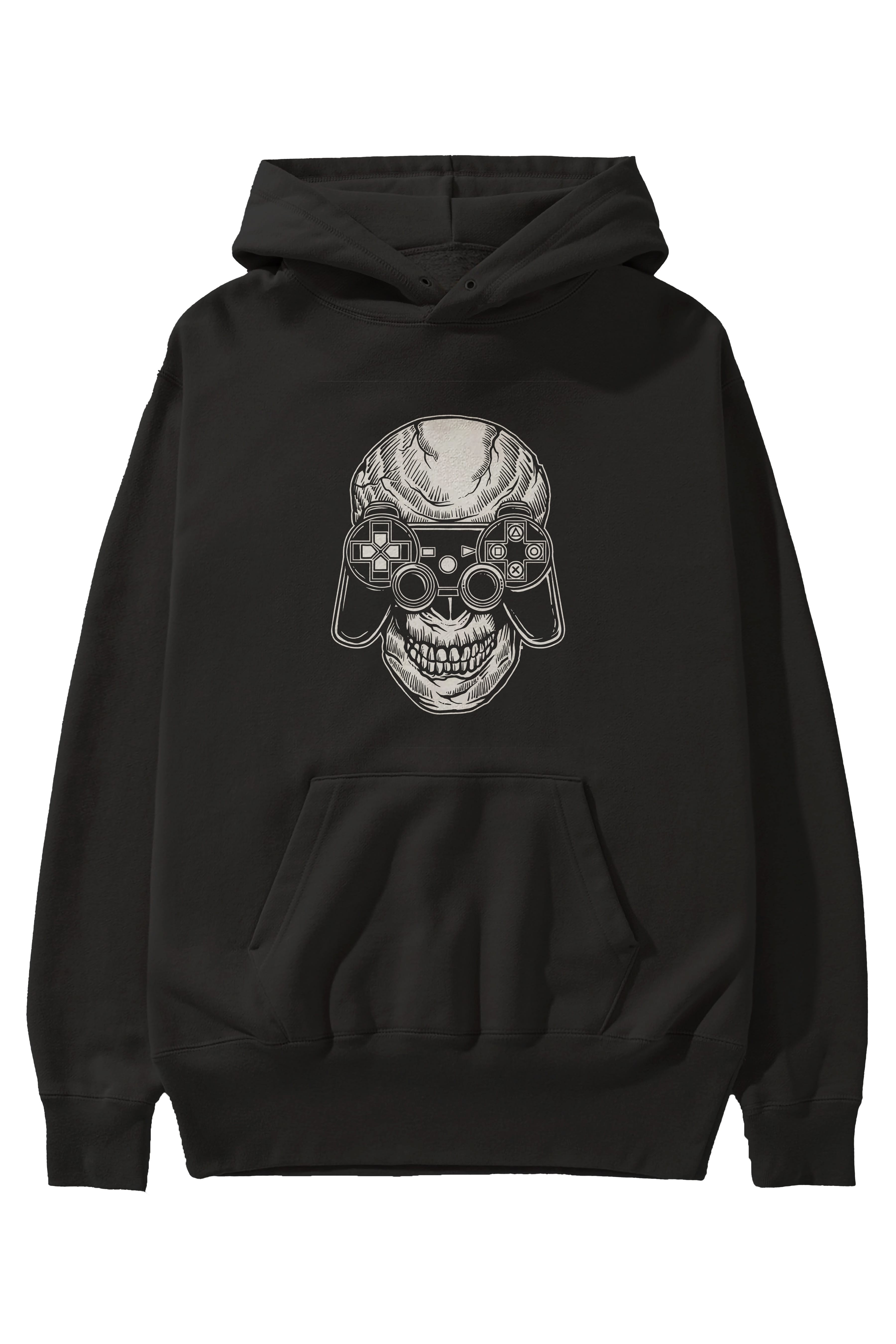 Skull Gamers Ön Baskılı Hoodie Oversize Kapüşonlu Sweatshirt Erkek Kadın Unisex