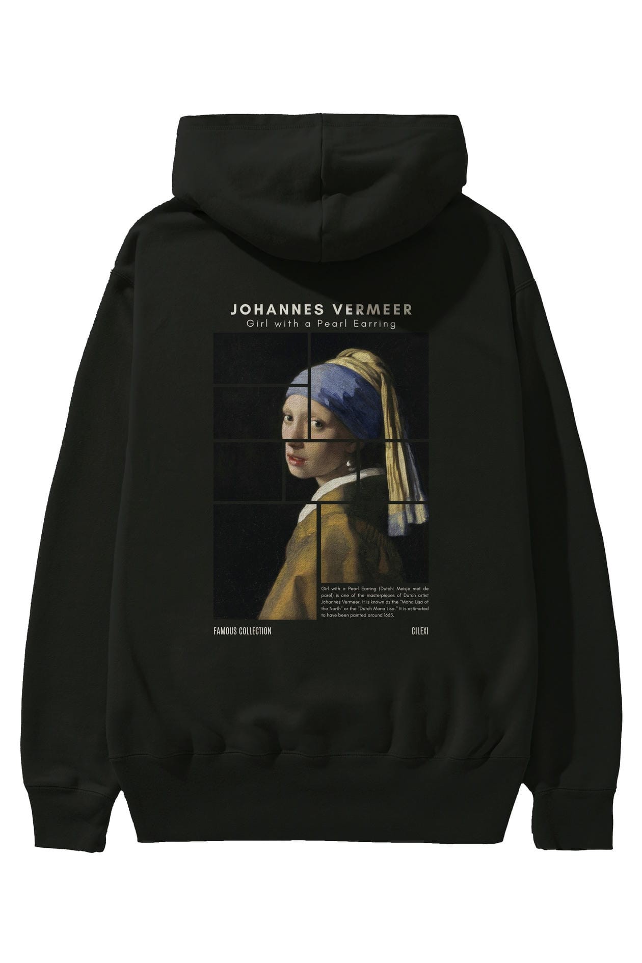 Johannes Vermeer Arka Baskılı Hoodie Oversize Kapüşonlu Sweatshirt Erkek Kadın