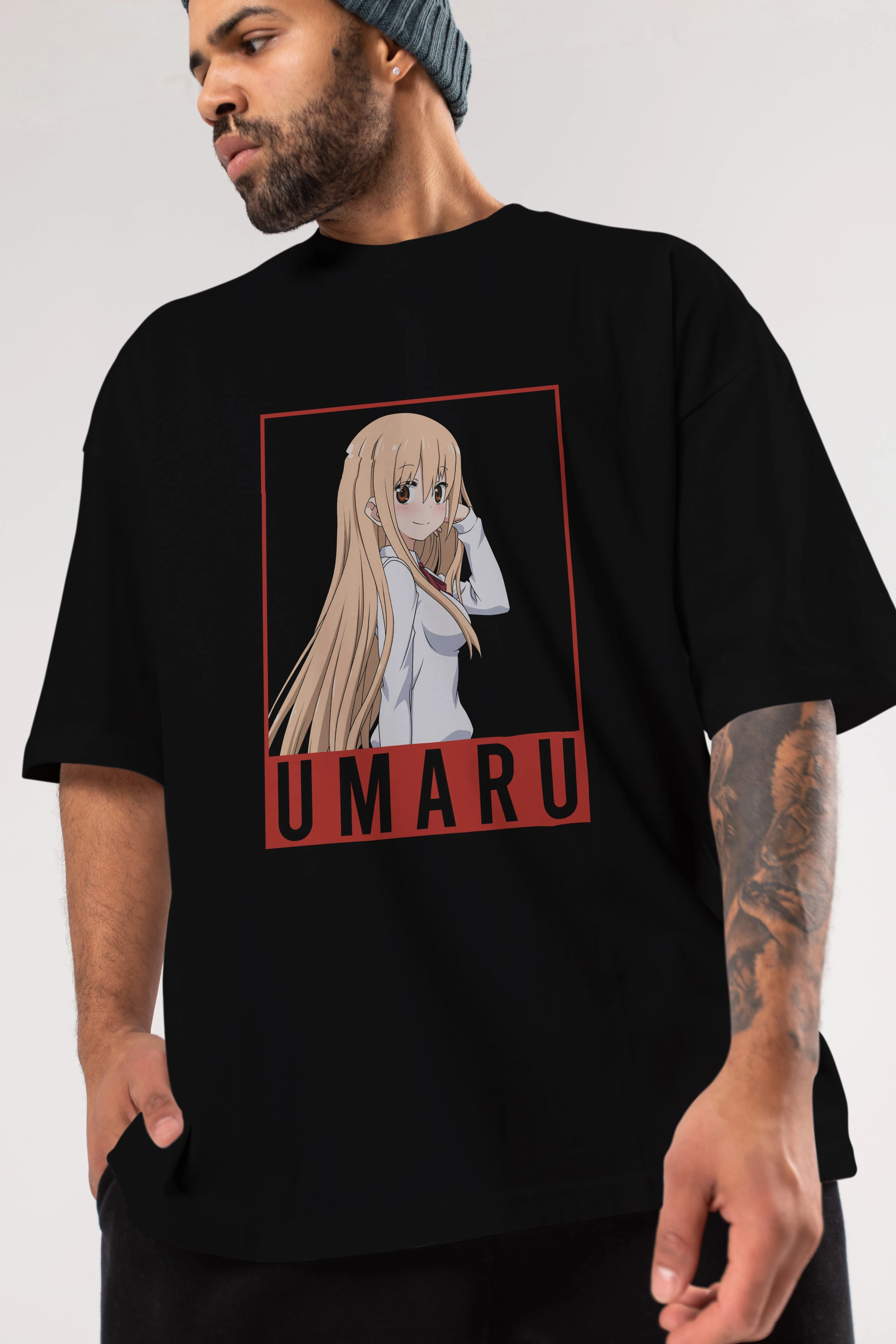 Umaru Doma 2 (2) Anime Ön Baskılı Oversize t-shirt %100 pamuk Erkek Kadın Unisex