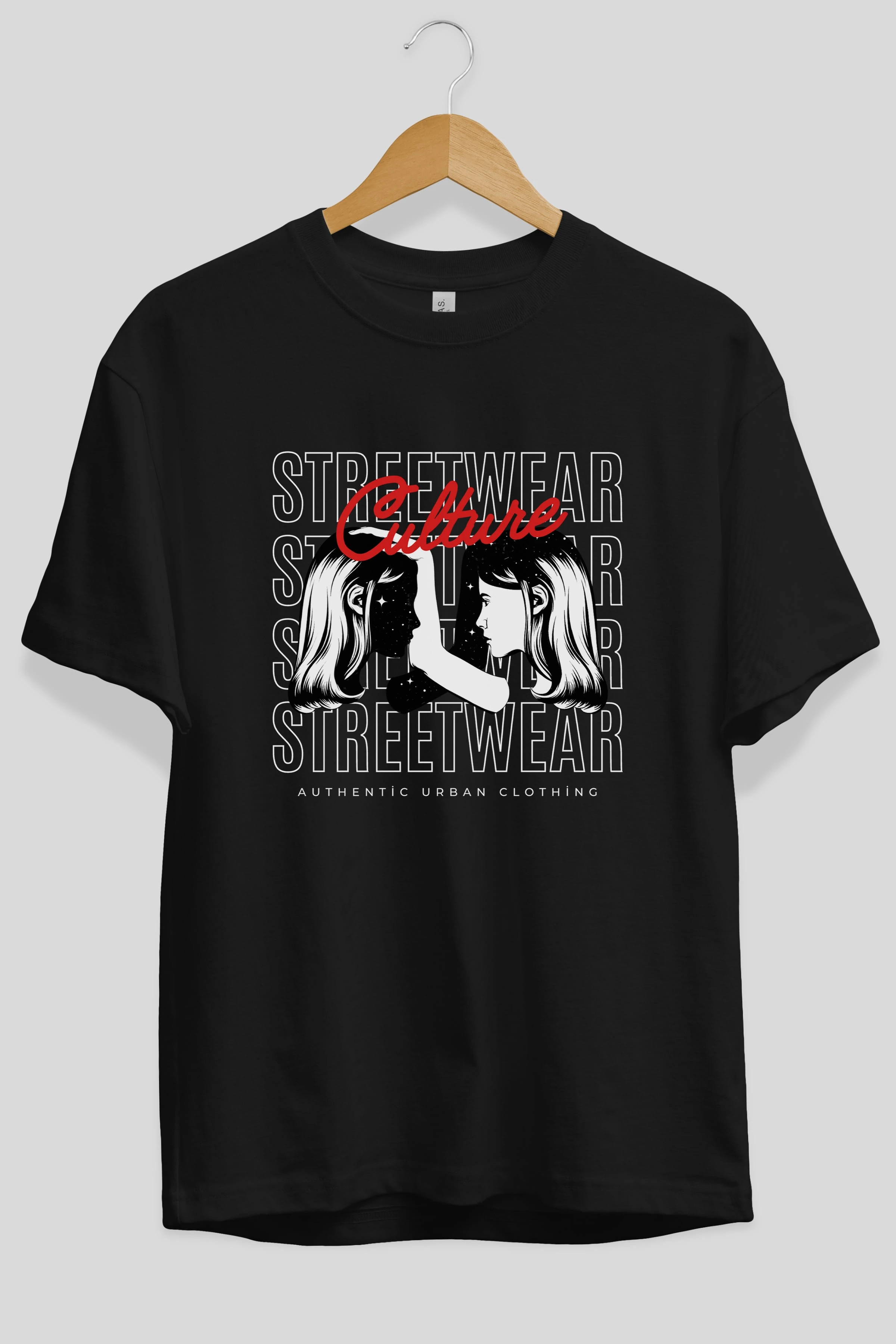 Culture Streetwear Yazılı Ön Baskılı Oversize t-shirt Erkek Kadın Unisex