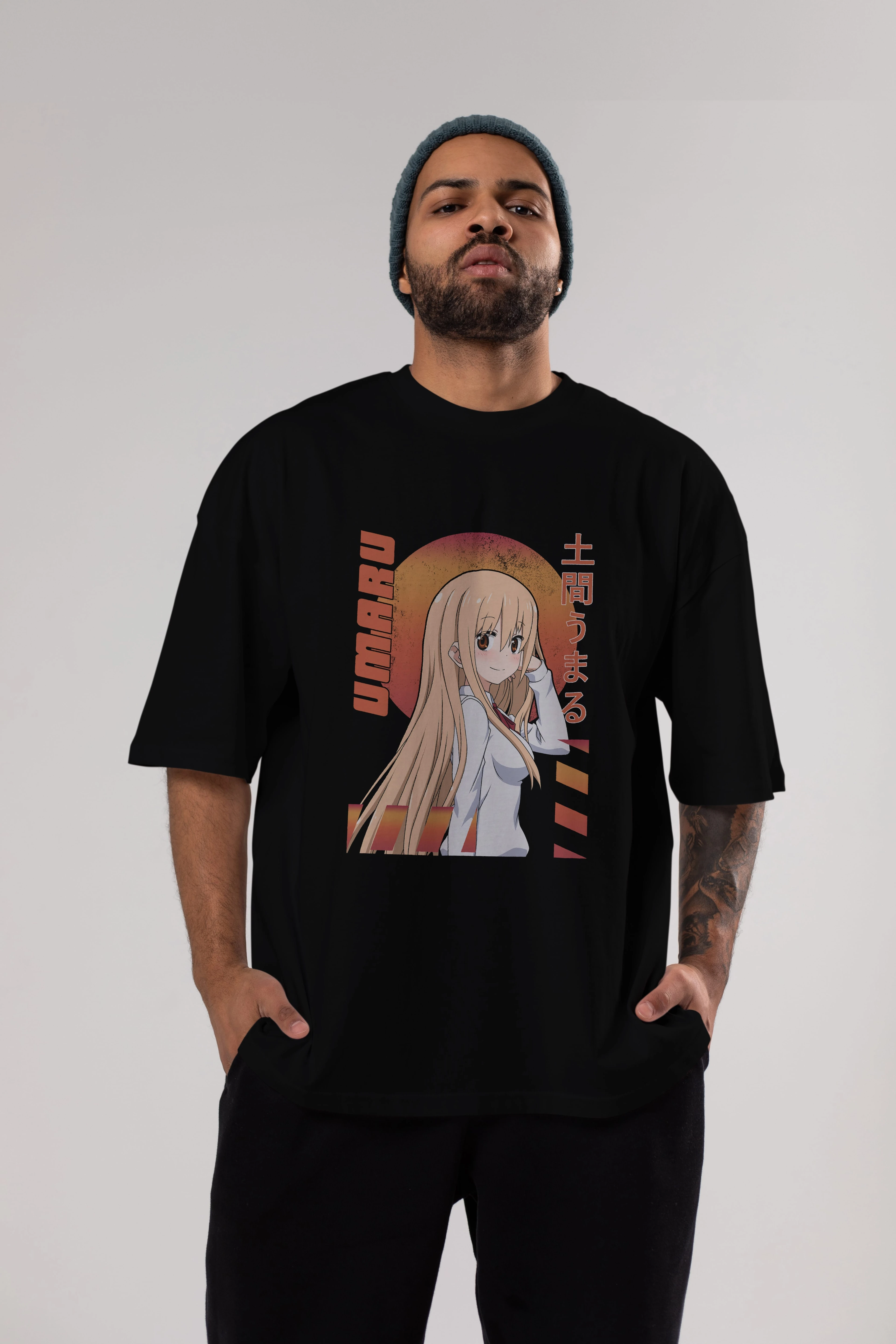 Umaru Doma 5 Anime Ön Baskılı Oversize t-shirt %100 pamuk Erkek Kadın Unisex