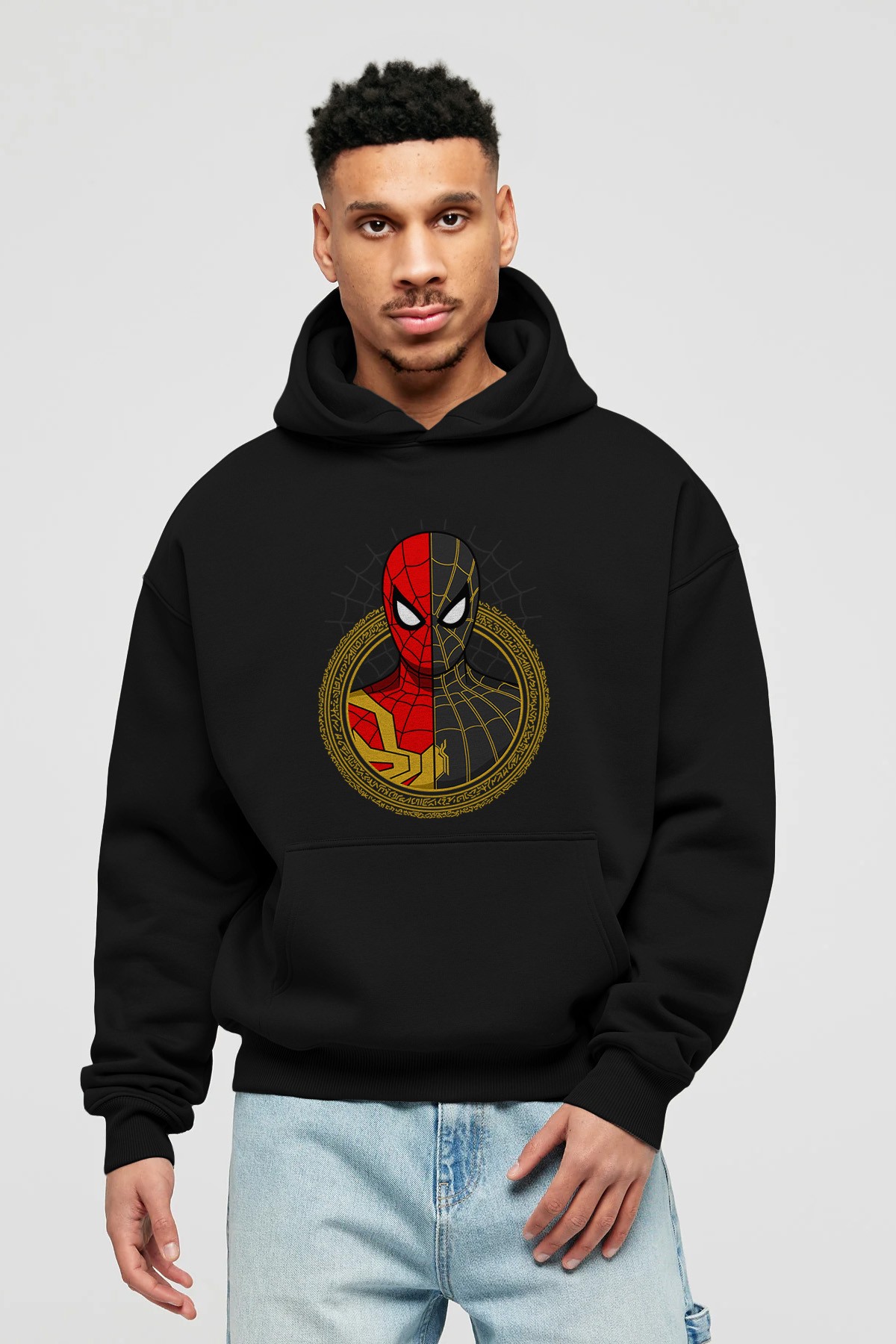 Spiderman (28) Ön Baskılı Hoodie Oversize Kapüşonlu Sweatshirt Erkek Kadın Unisex