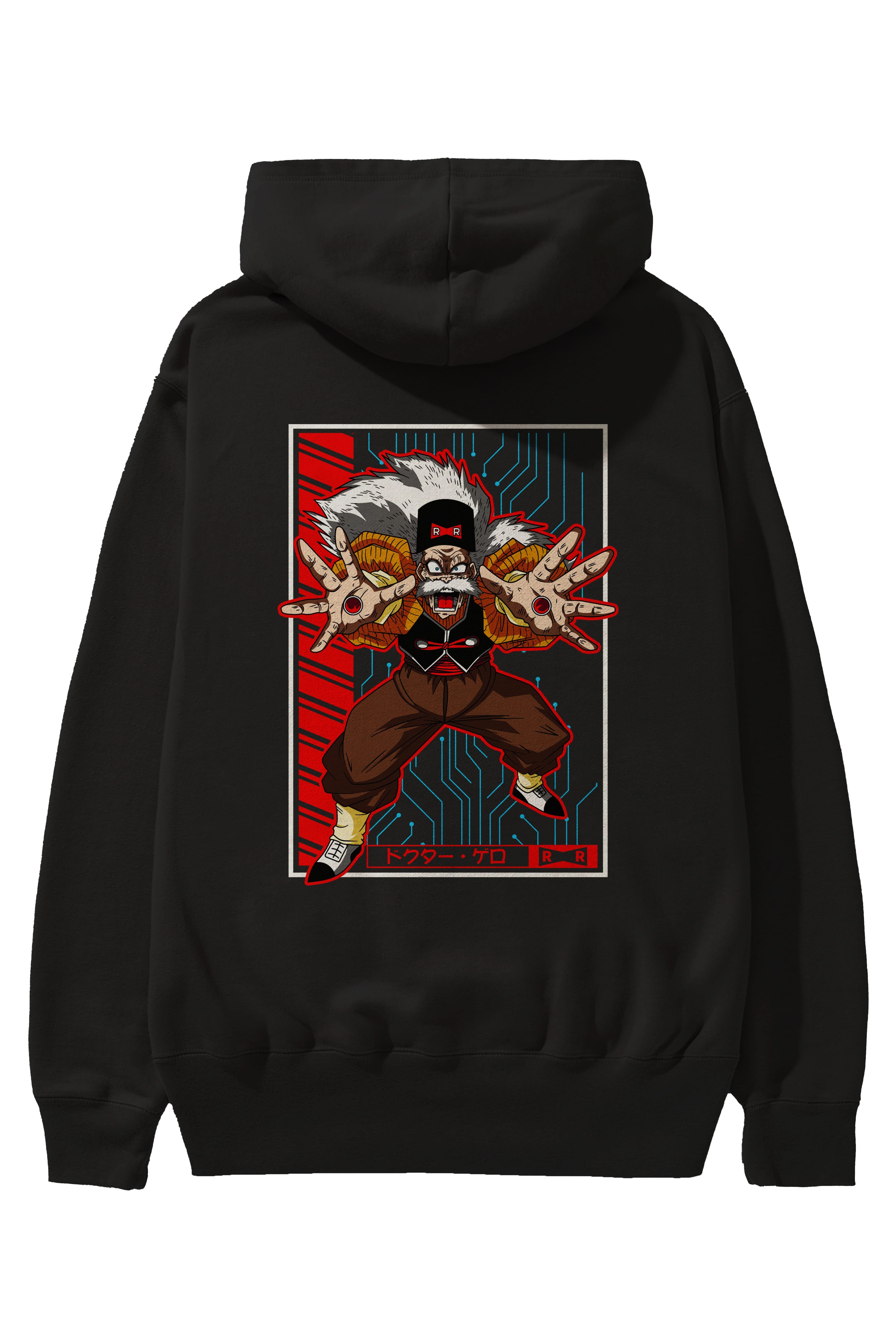DragonBall DrMakigero Anime Arka Baskılı Hoodie Oversize Kapüşonlu Sweatshirt Erkek Kadın Unisex