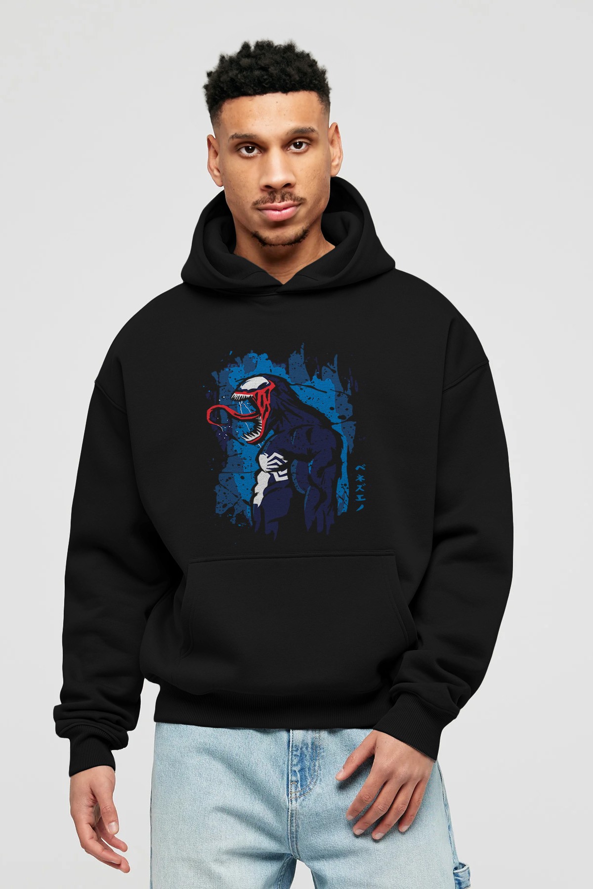 Venom (24) Ön Baskılı Hoodie Oversize Kapüşonlu Sweatshirt Erkek Kadın Unisex