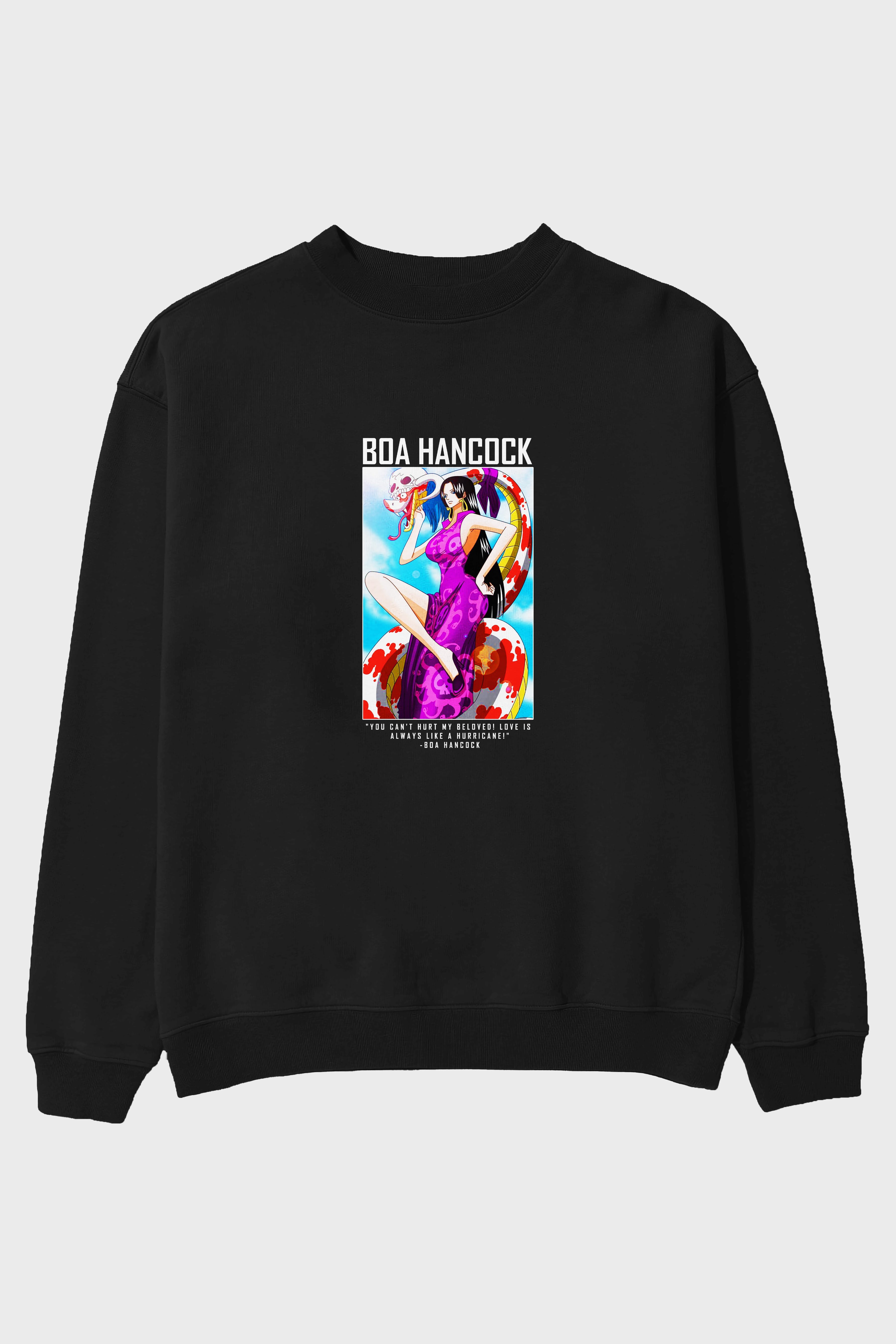 Boa Hancock Ön Baskılı Anime Oversize Sweatshirt Erkek Kadın Unisex