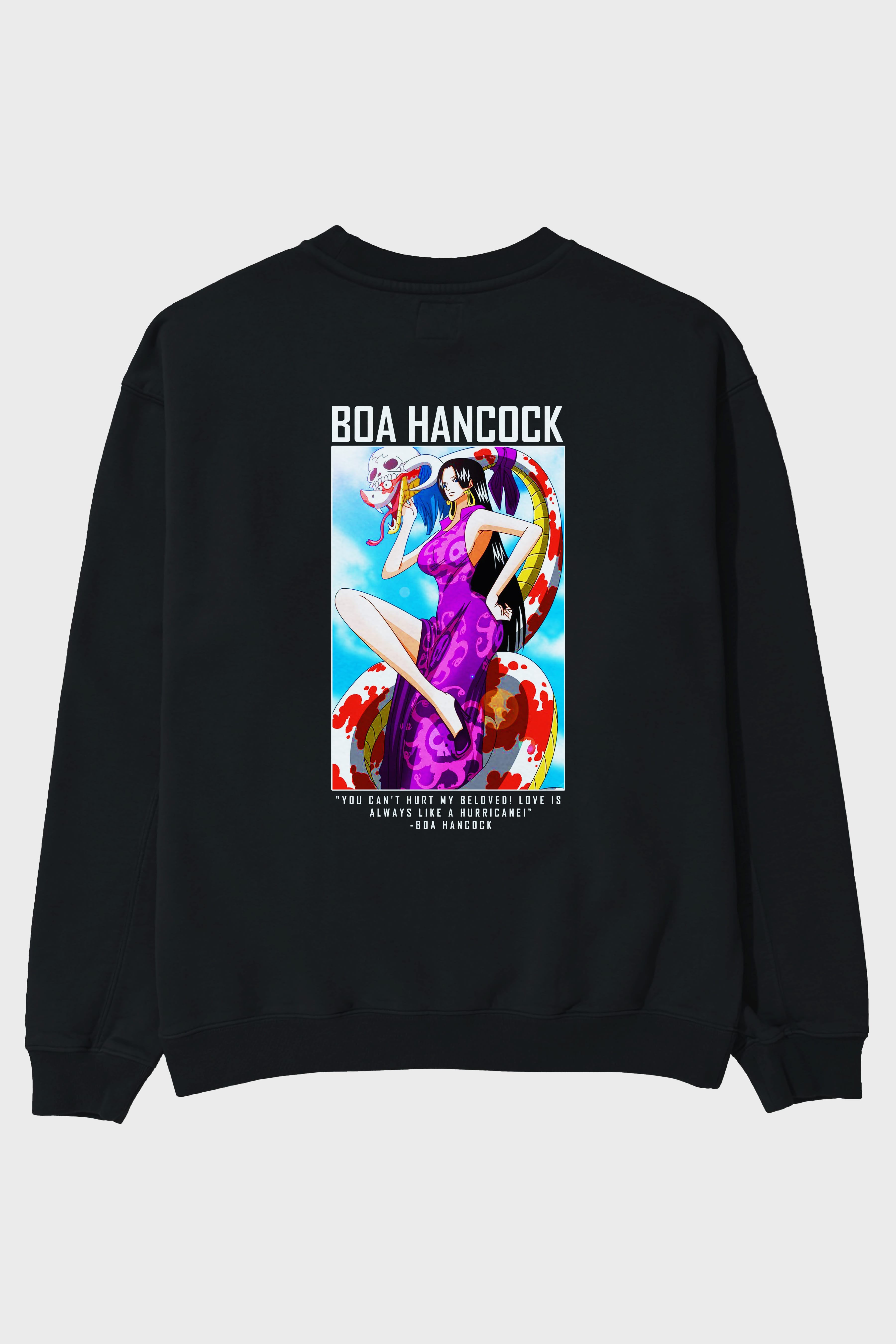 Boa Hancock Arka Baskılı Anime Oversize Sweatshirt Erkek Kadın Unisex