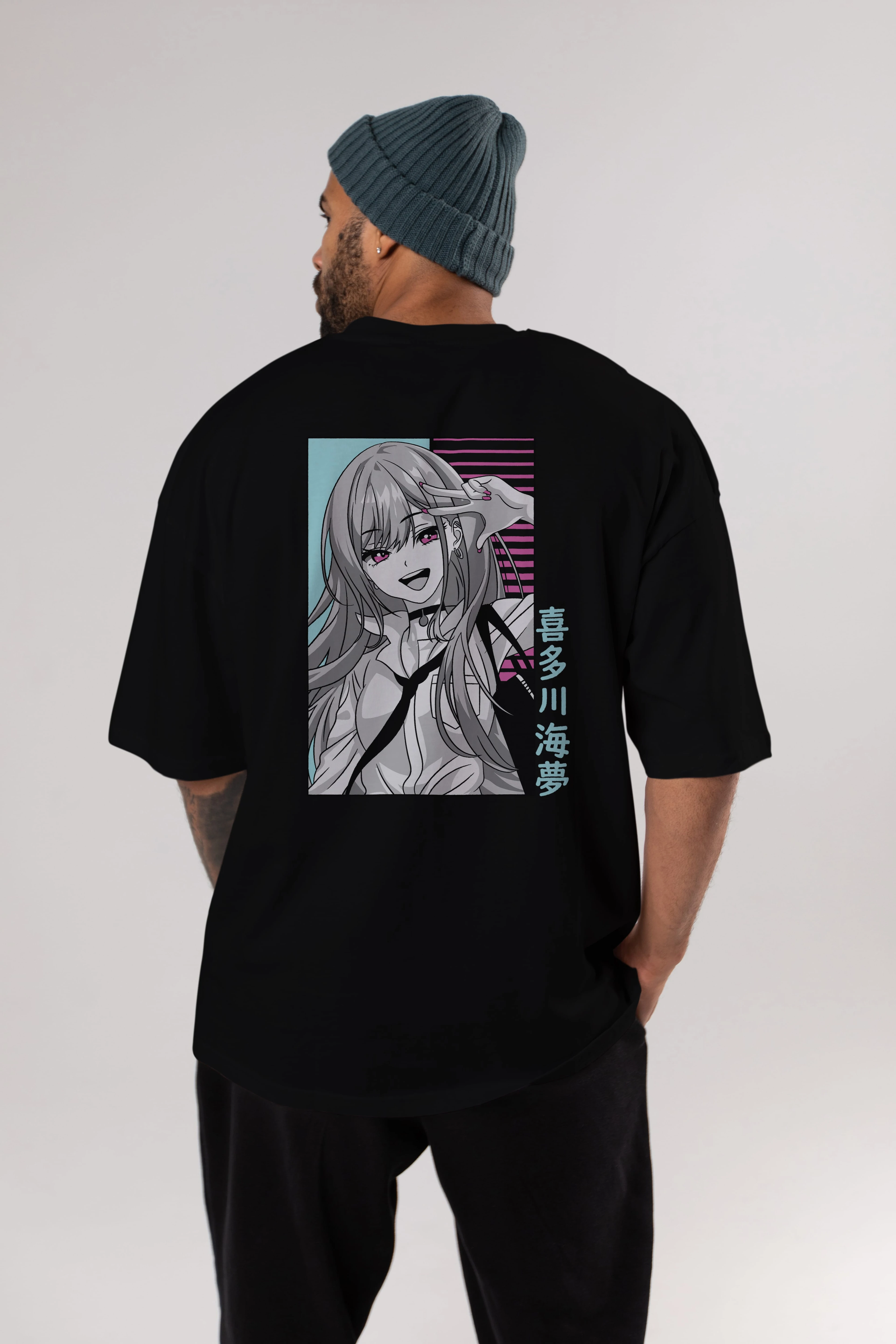 Marin Kitagawa 1 Anime Arka Baskılı Oversize t-shirt Erkek Kadın Unisex