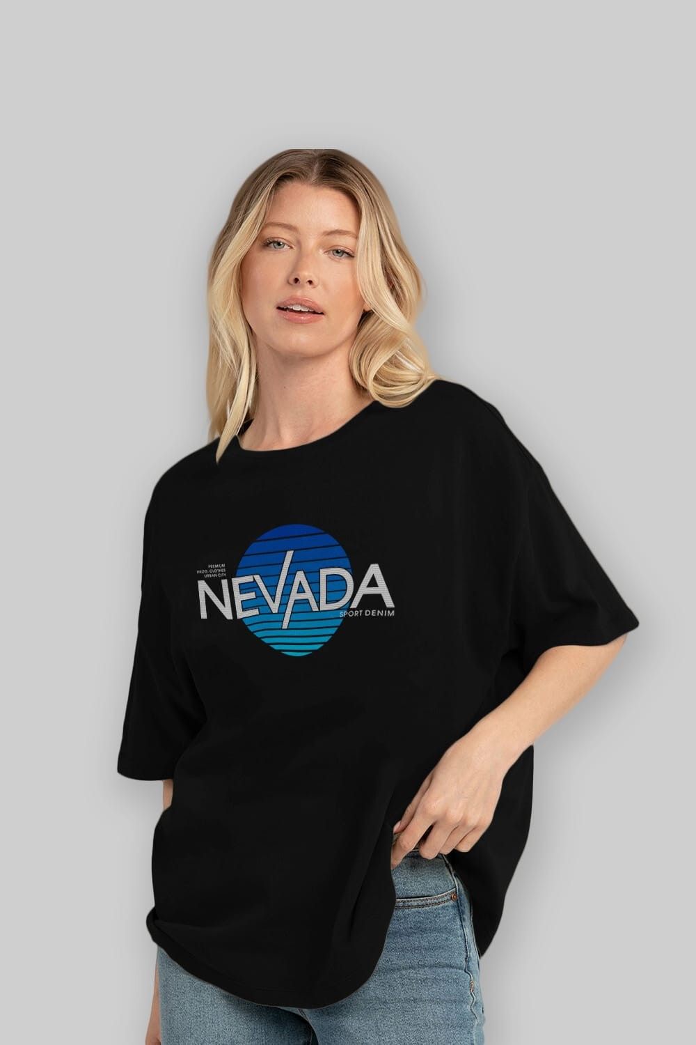 Nevada Ön Baskılı Oversize t-shirt Erkek Kadın Unisex