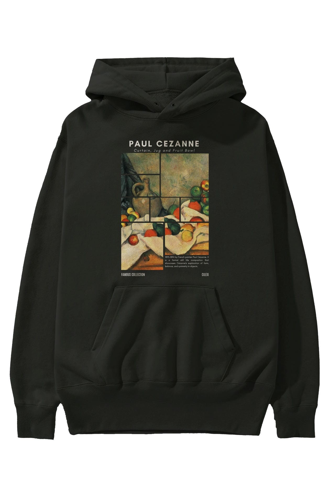 Paul Cezanne Curtain ön Baskılı Hoodie Oversize Kapüşonlu Sweatshirt Erkek Kadın