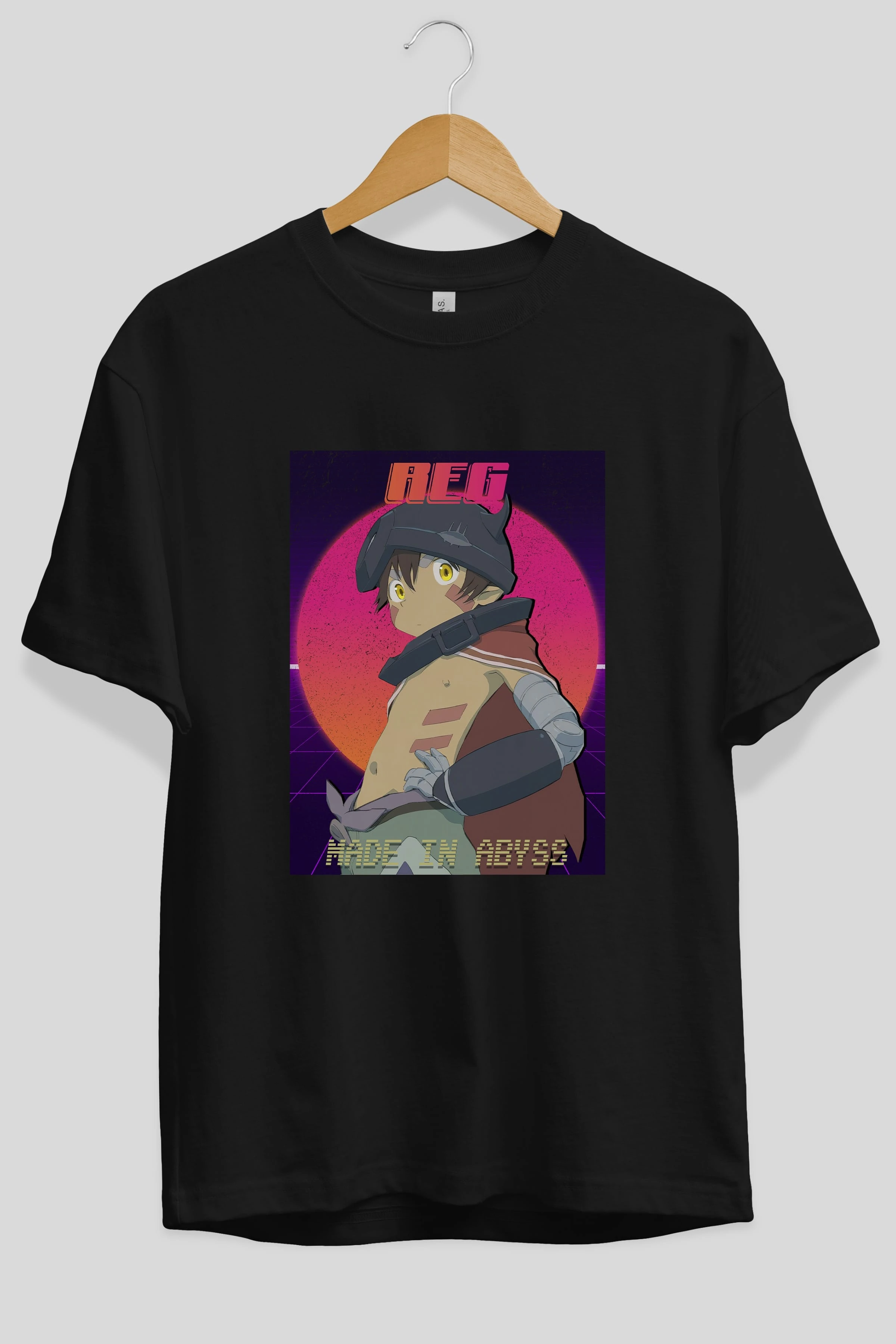 Reg 7 Anime Ön Baskılı Oversize t-shirt %100 pamuk Erkek Kadın Unisex