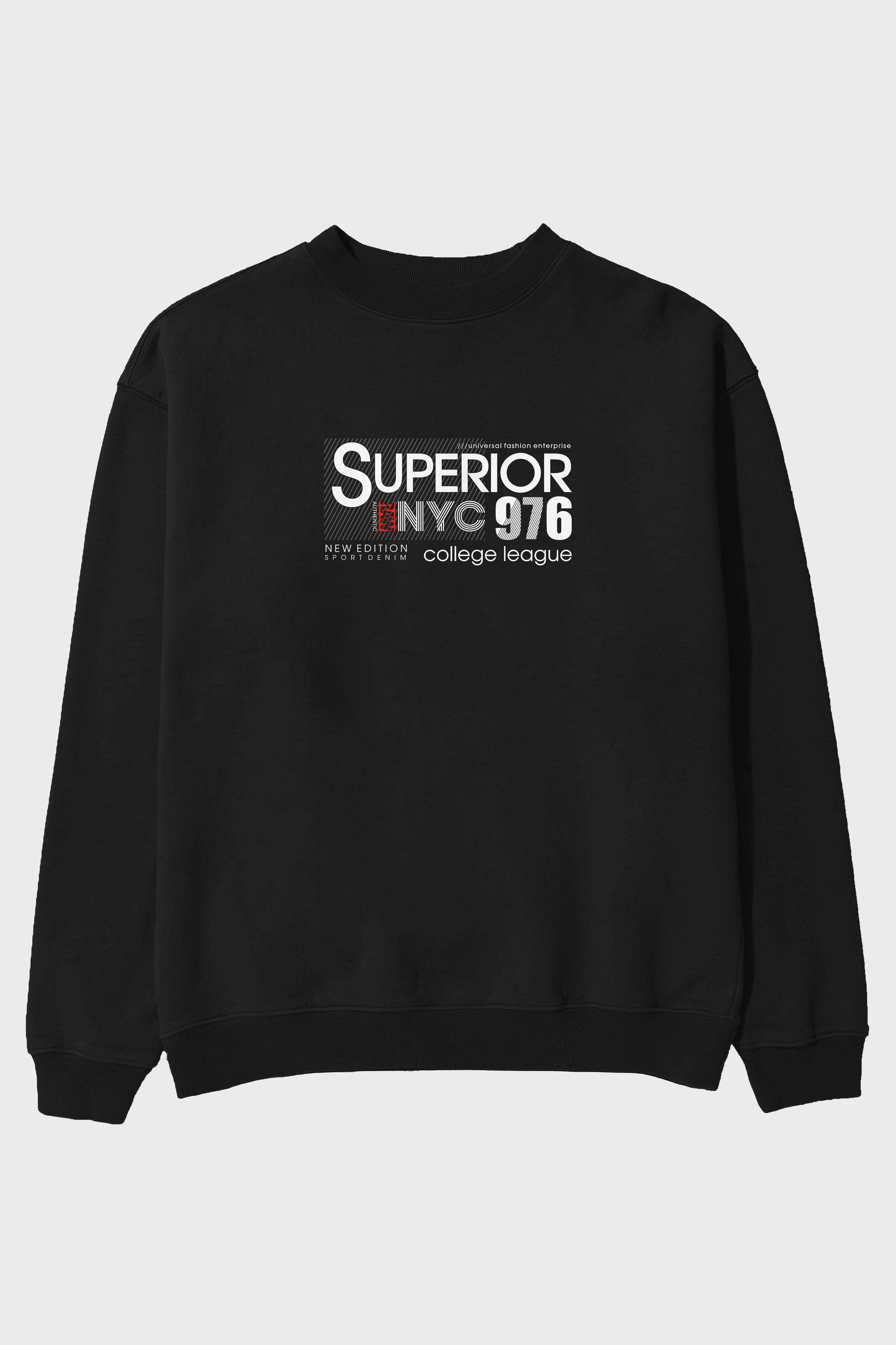 Superior 976 Ön Baskılı Oversize Sweatshirt Erkek Kadın Unisex