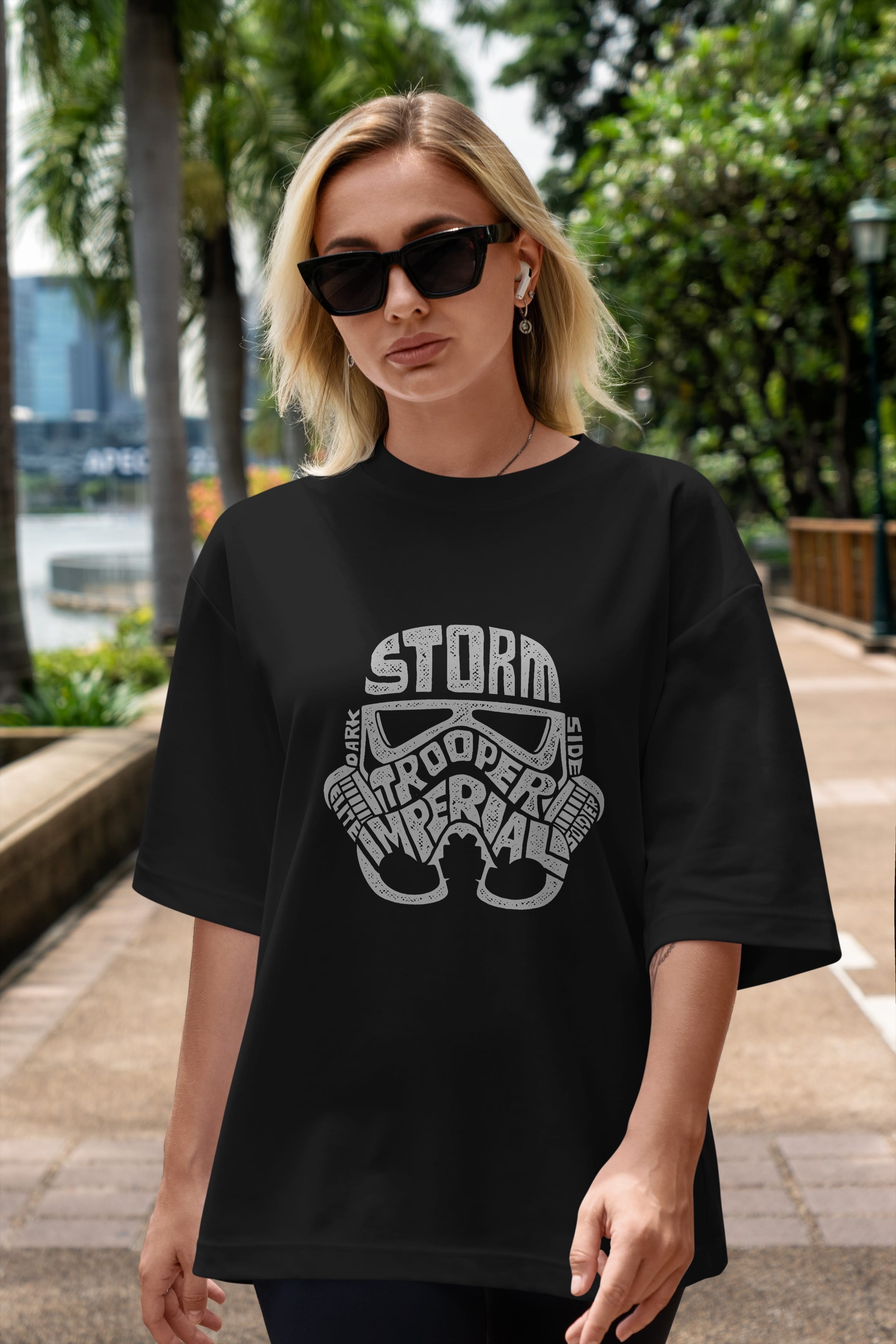 Storm Trooper Ön Baskılı Oversize t-shirt %100 pamuk Erkek Kadın Unisex