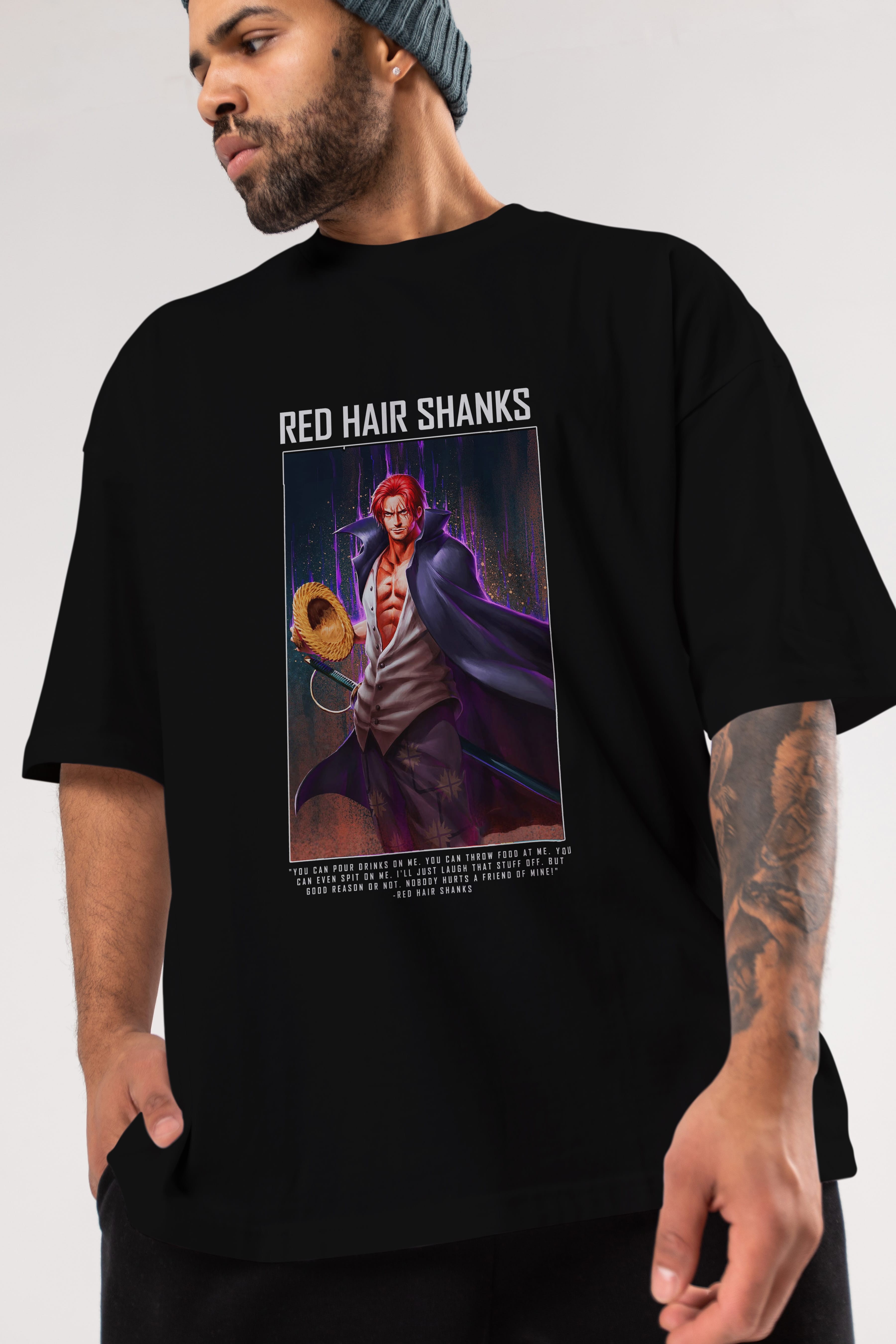 Shanks Anime Ön Baskılı Oversize t-shirt Erkek Kadın Unisex