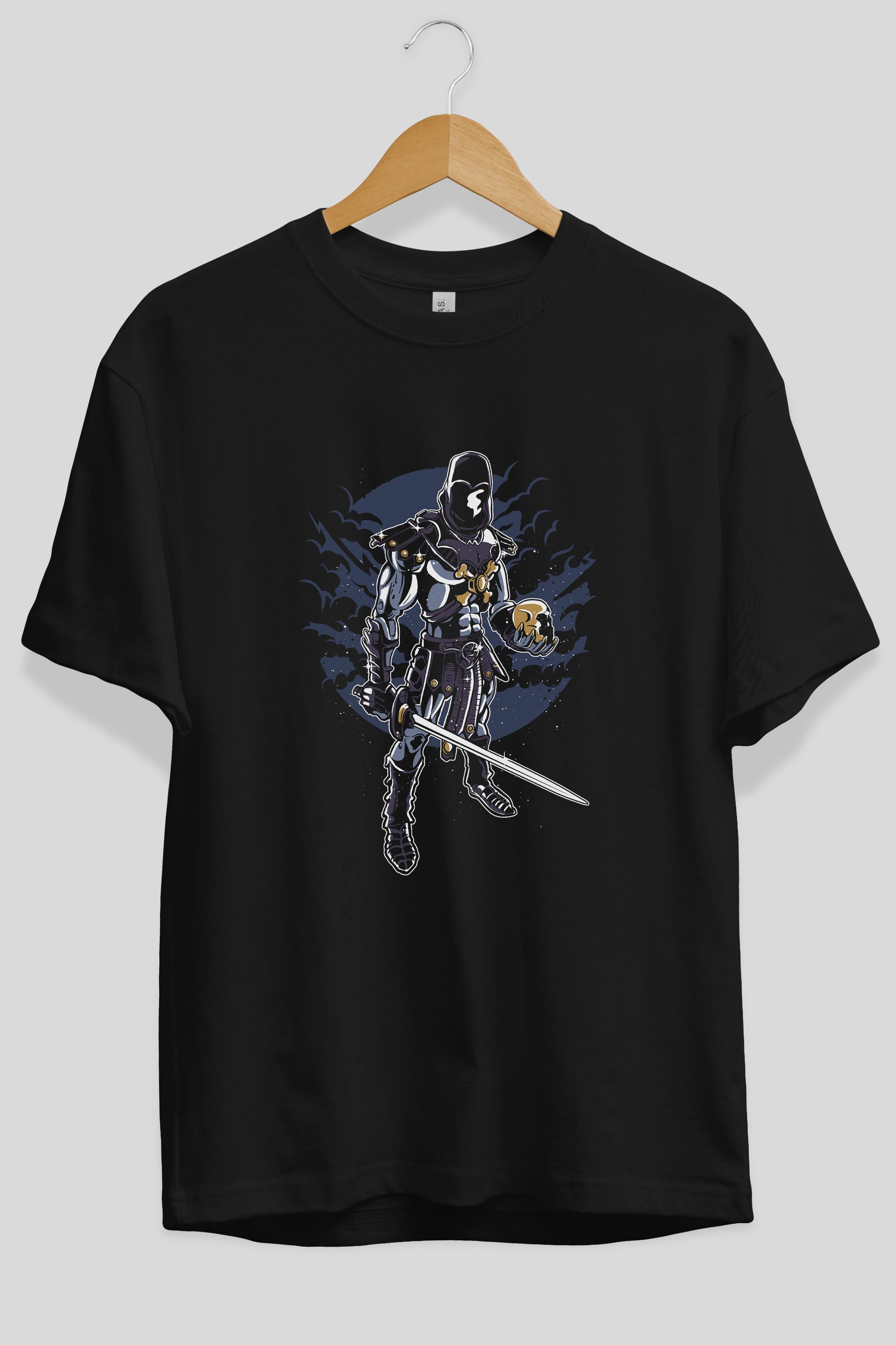 Skeleton King Ön Baskılı Oversize t-shirt Erkek Kadın Unisex %100 Pamuk tişort