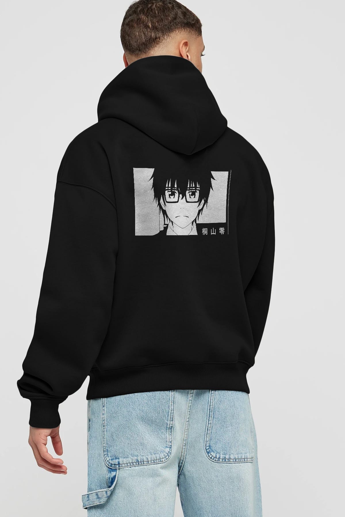 Rei Kiriyama 3 Anime Arka Baskılı Hoodie Oversize Kapüşonlu Sweatshirt Erkek Kadın Unisex